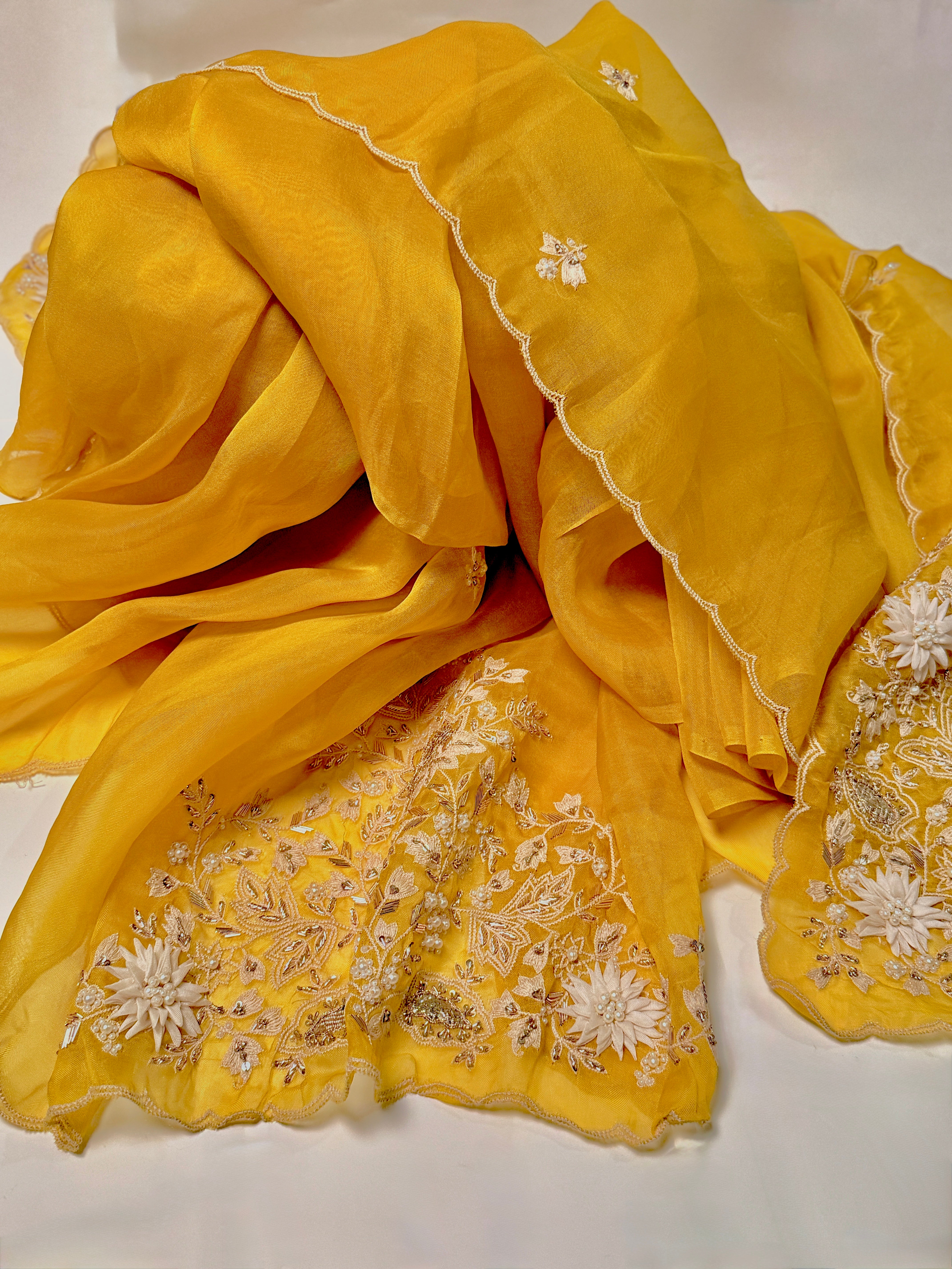 Sunshine Mukaish pure organza