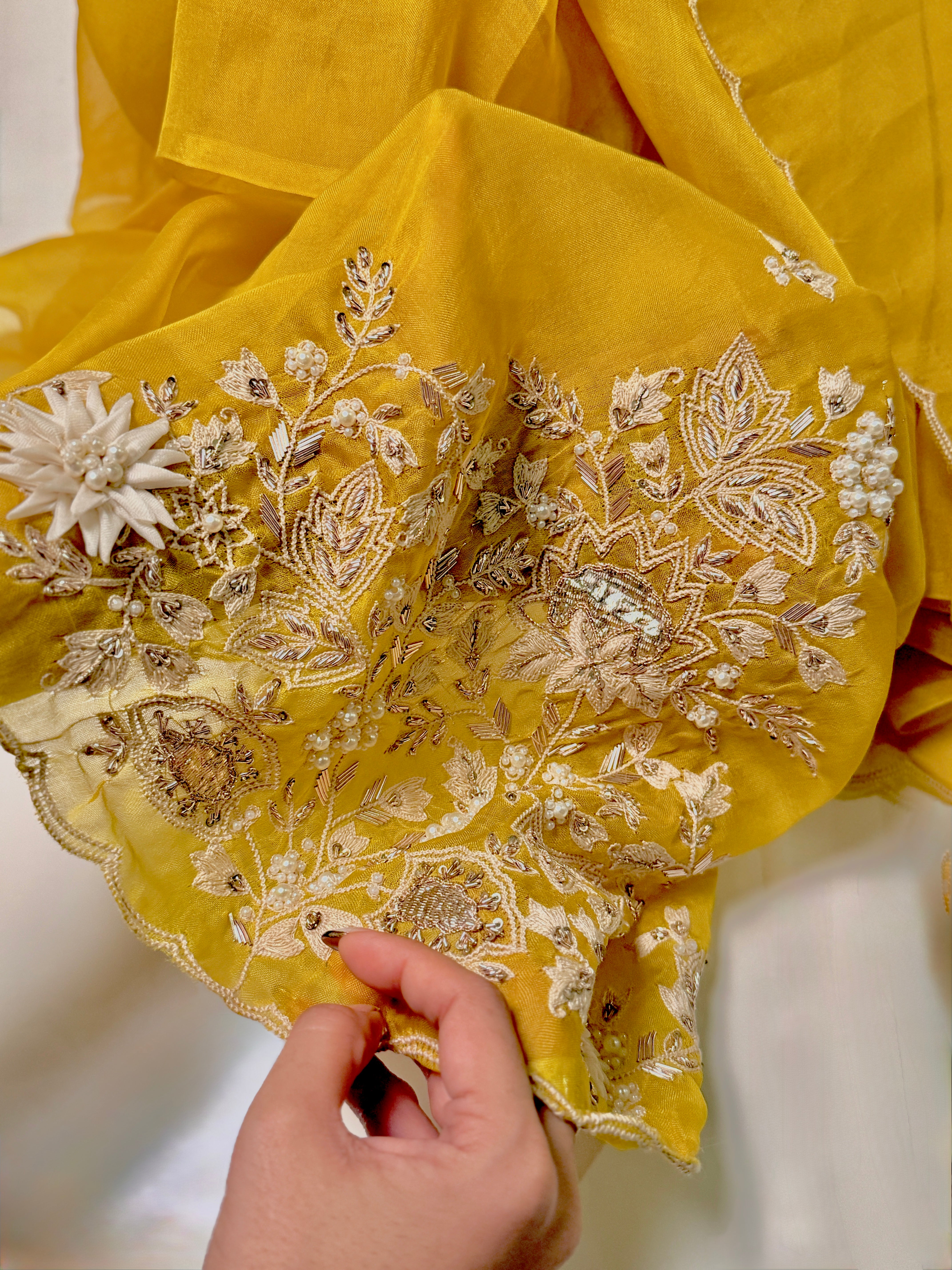 Sunshine Mukaish pure organza