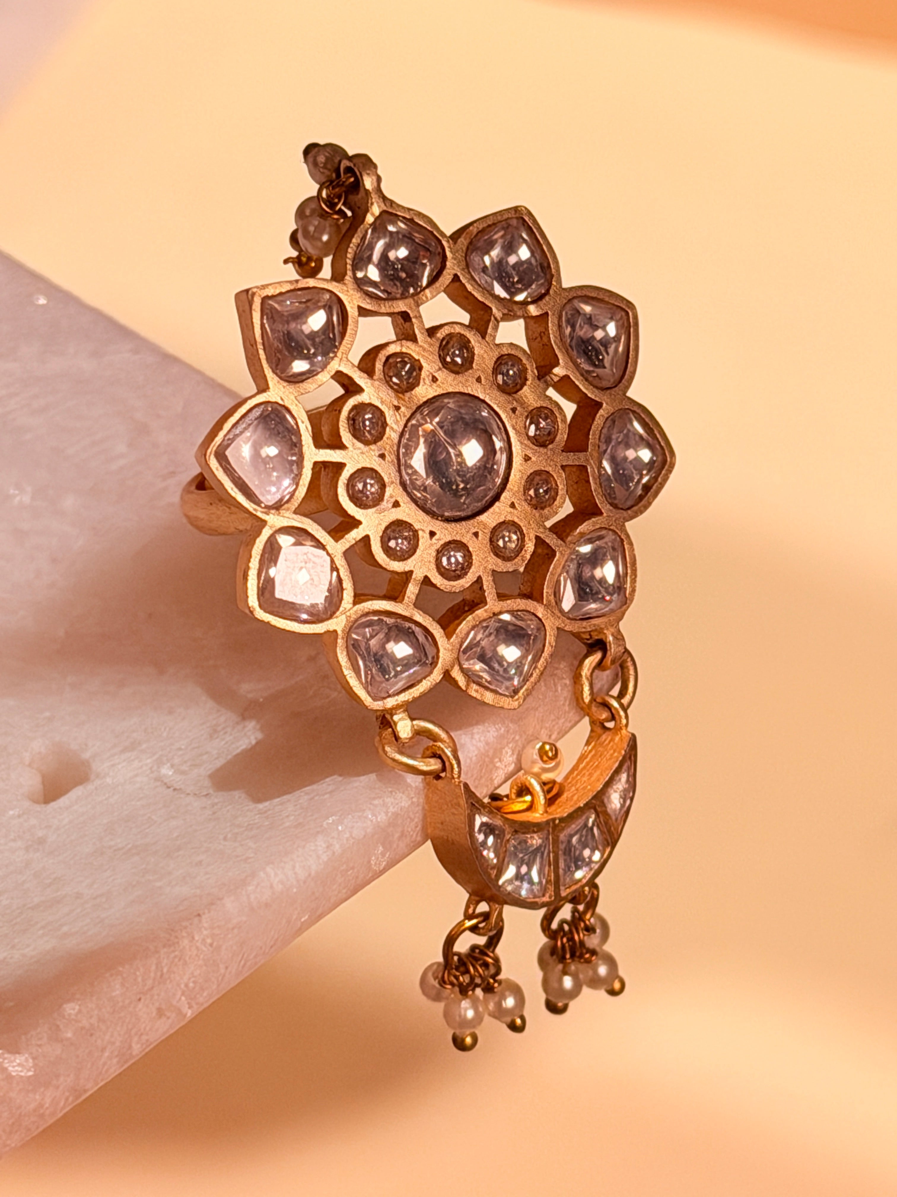 Shahi Polki Chand Ring