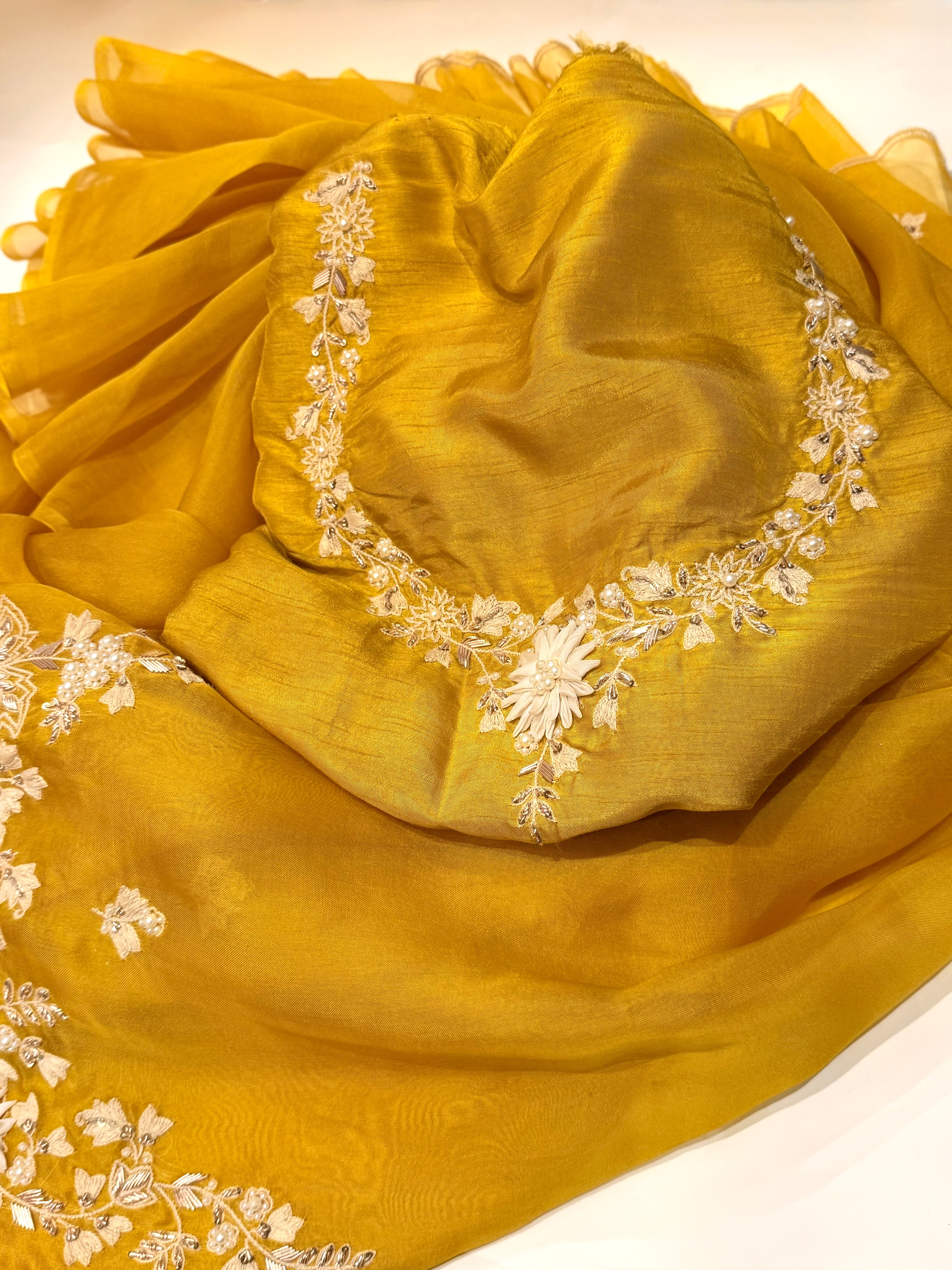 Sunshine Mukaish pure organza