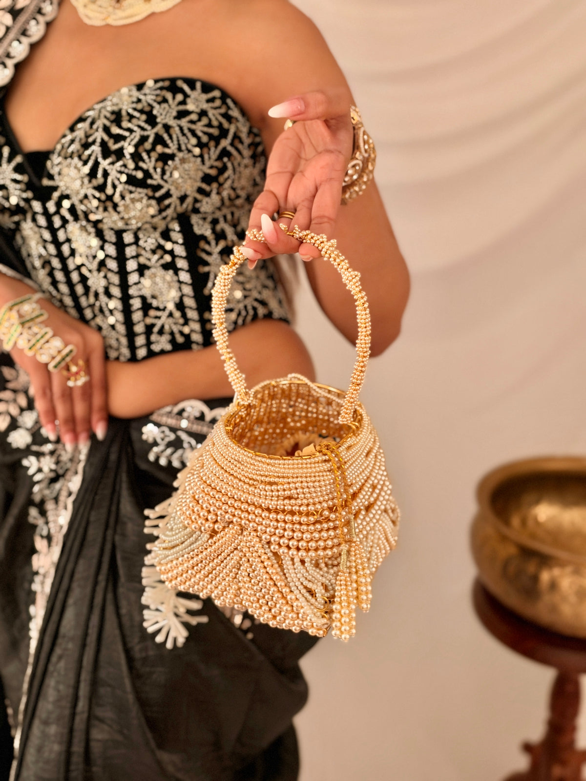 The Ivory Heirloom Potli Clutch