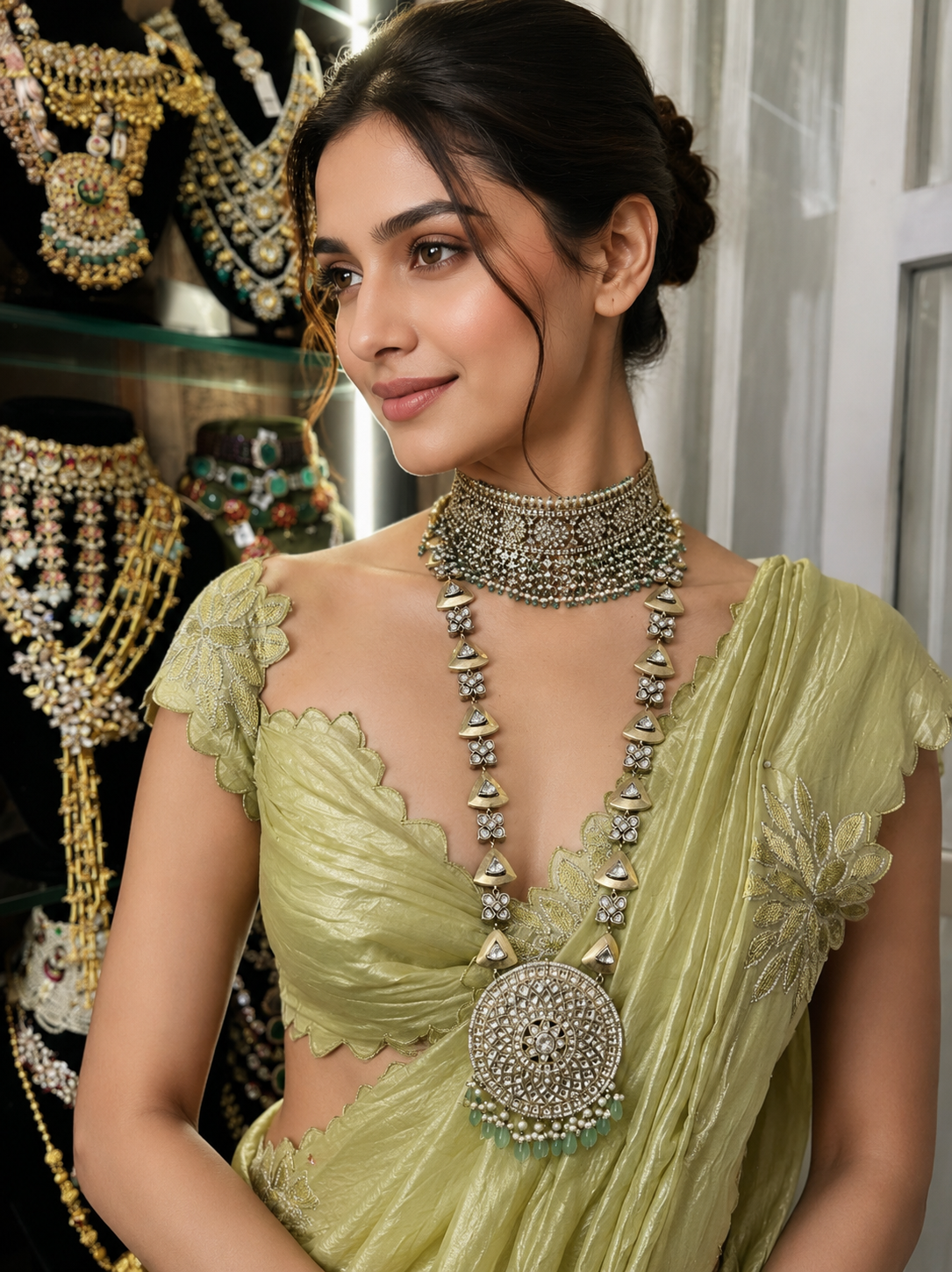 Meher Sage Couture Saree