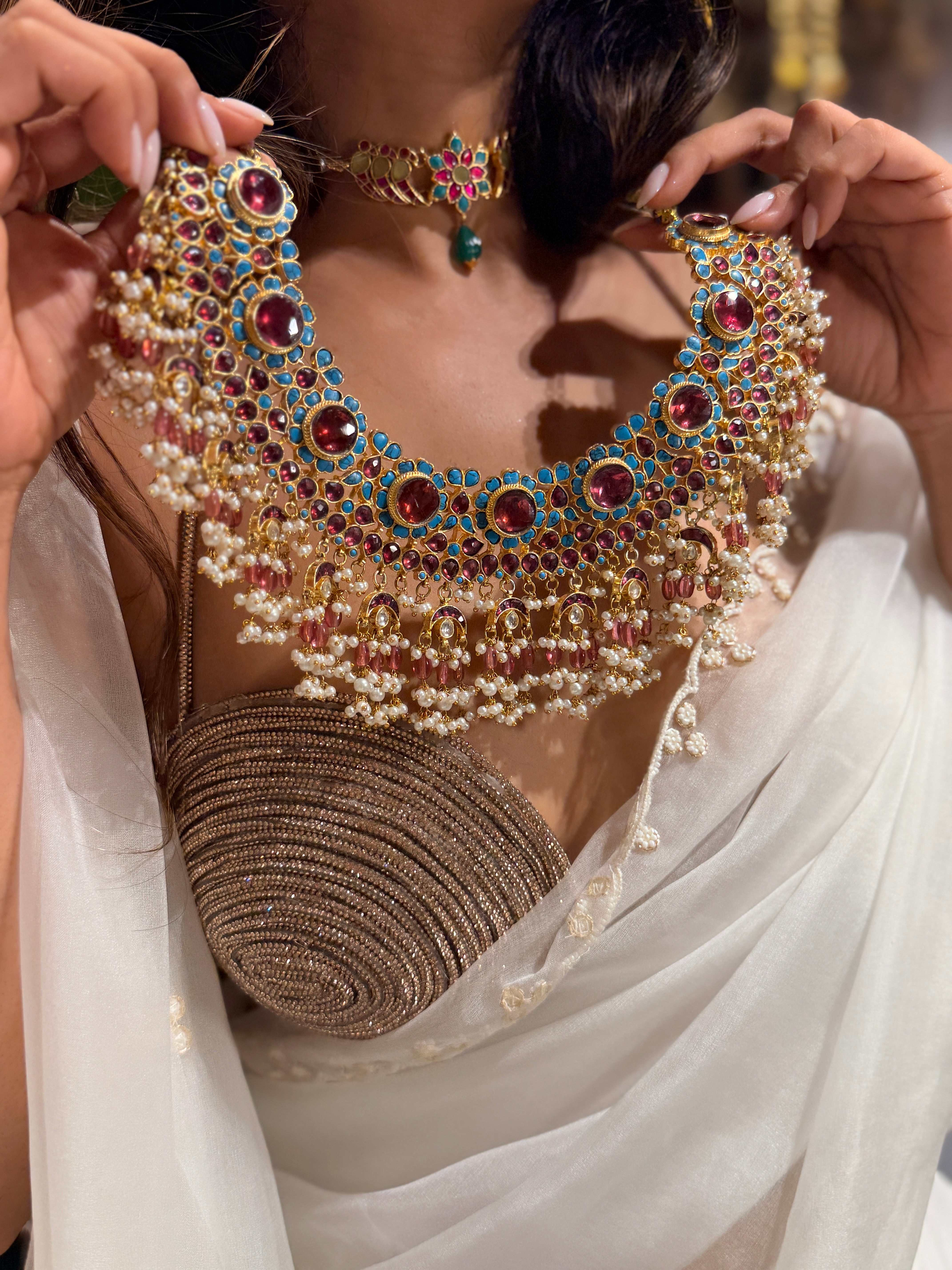 Feroza kali Maharani Necklace