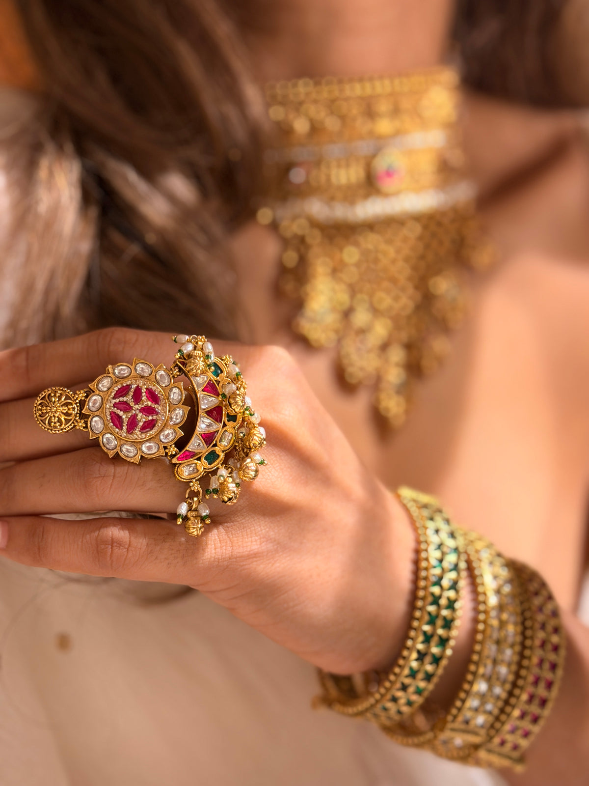 Sunidhi Rajwadi Aadh Necklace