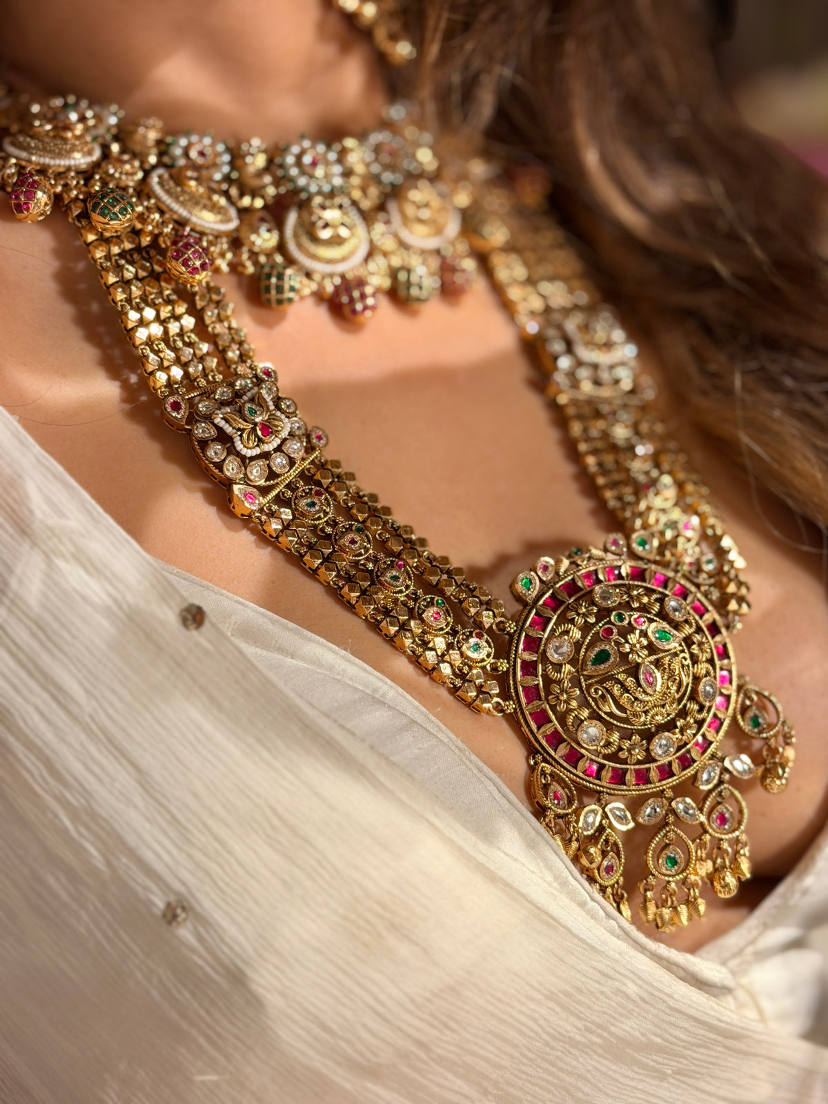 Kashvi gold plated Rajwadi Necklace