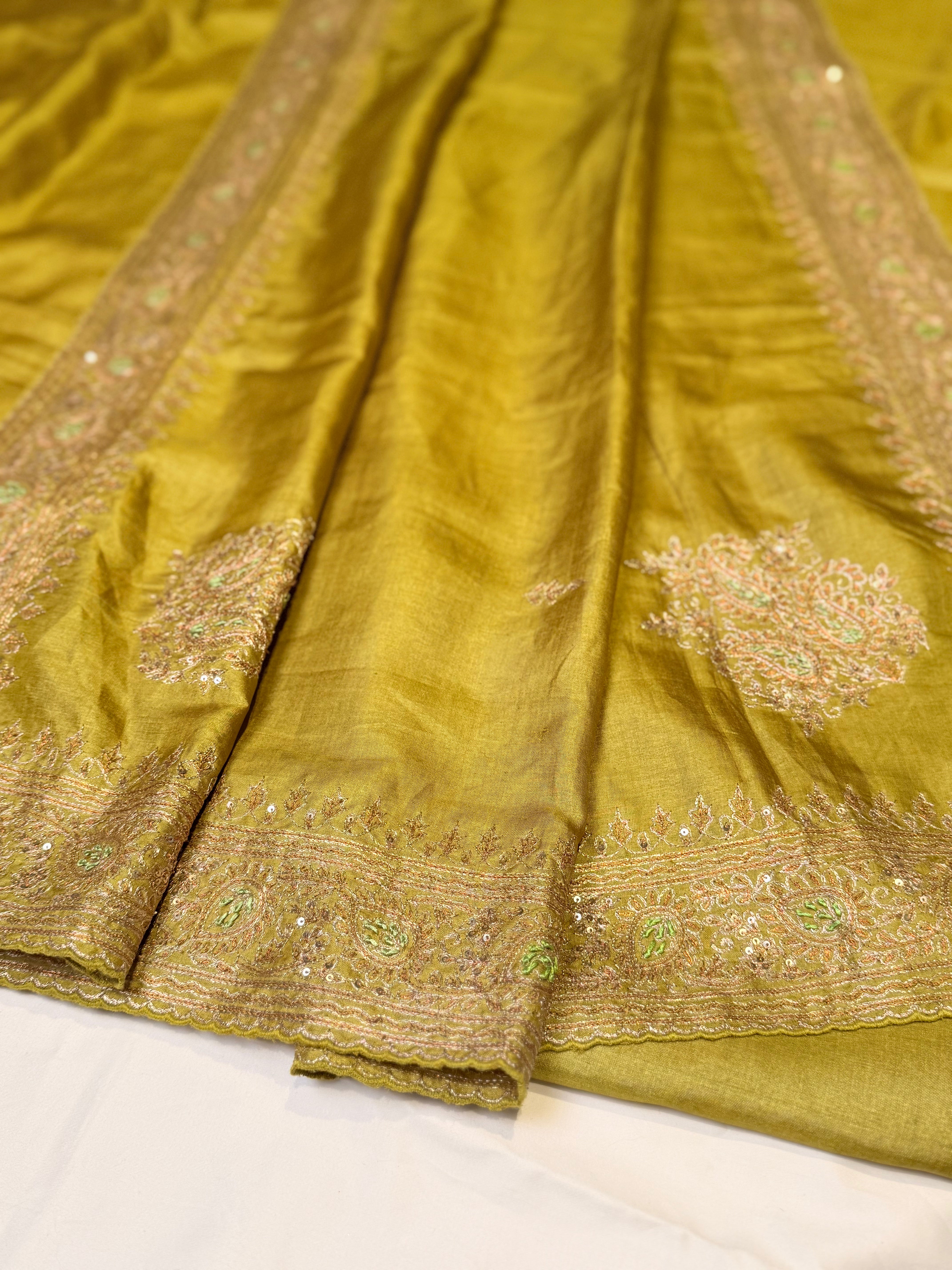 Panna Thread Pure Tussar Saree