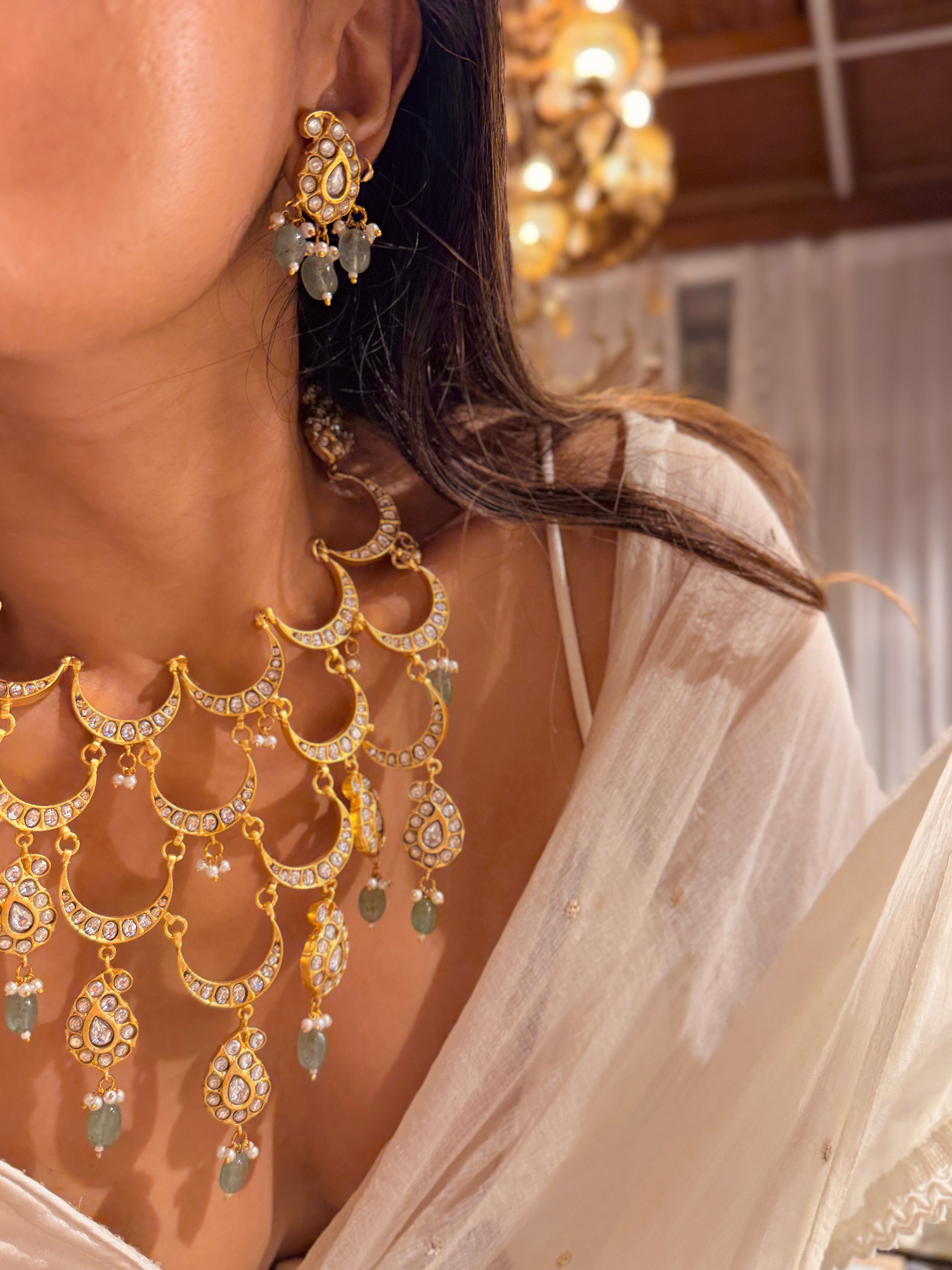 Crescent cascade Necklace