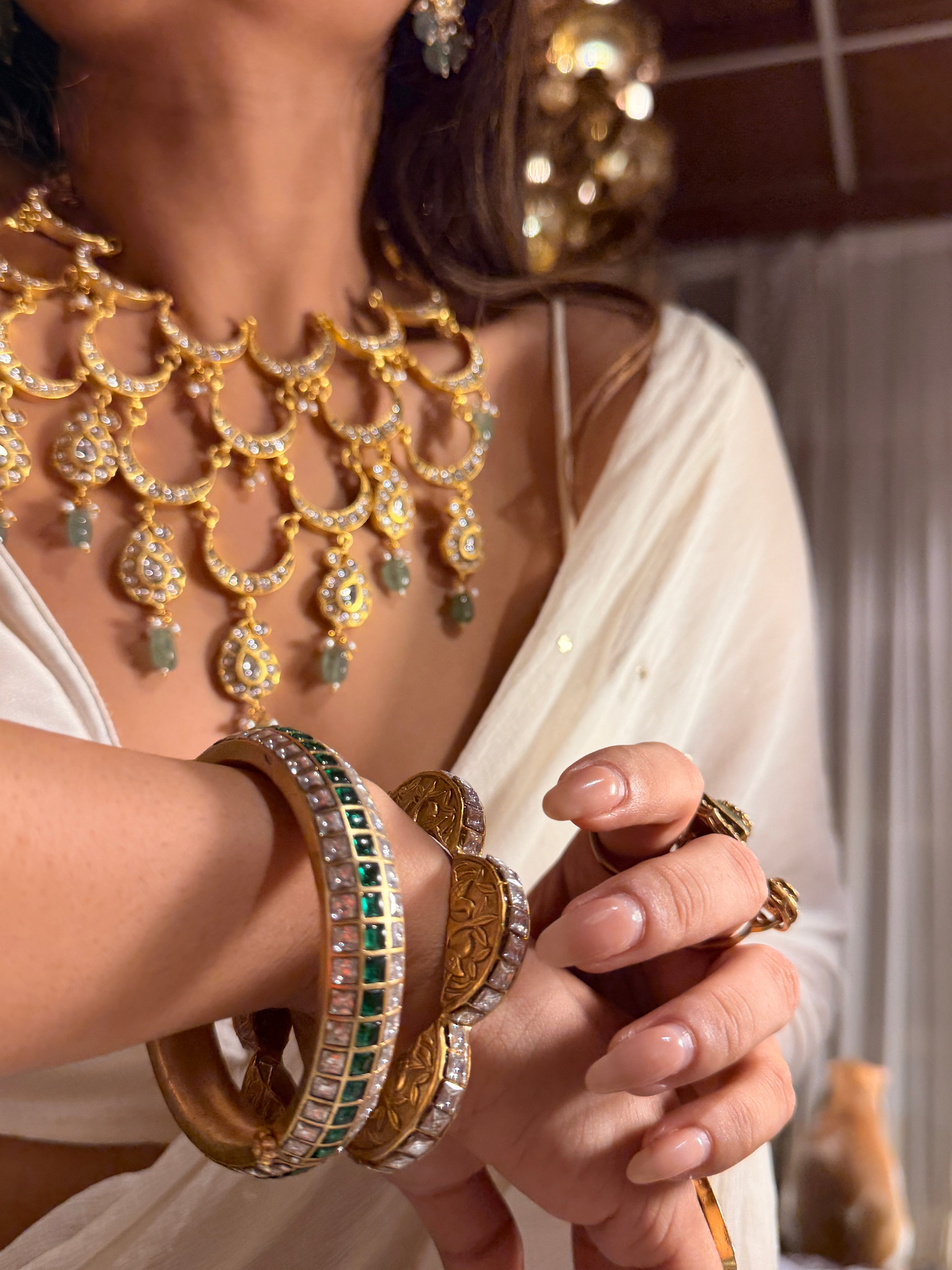Crescent cascade Necklace