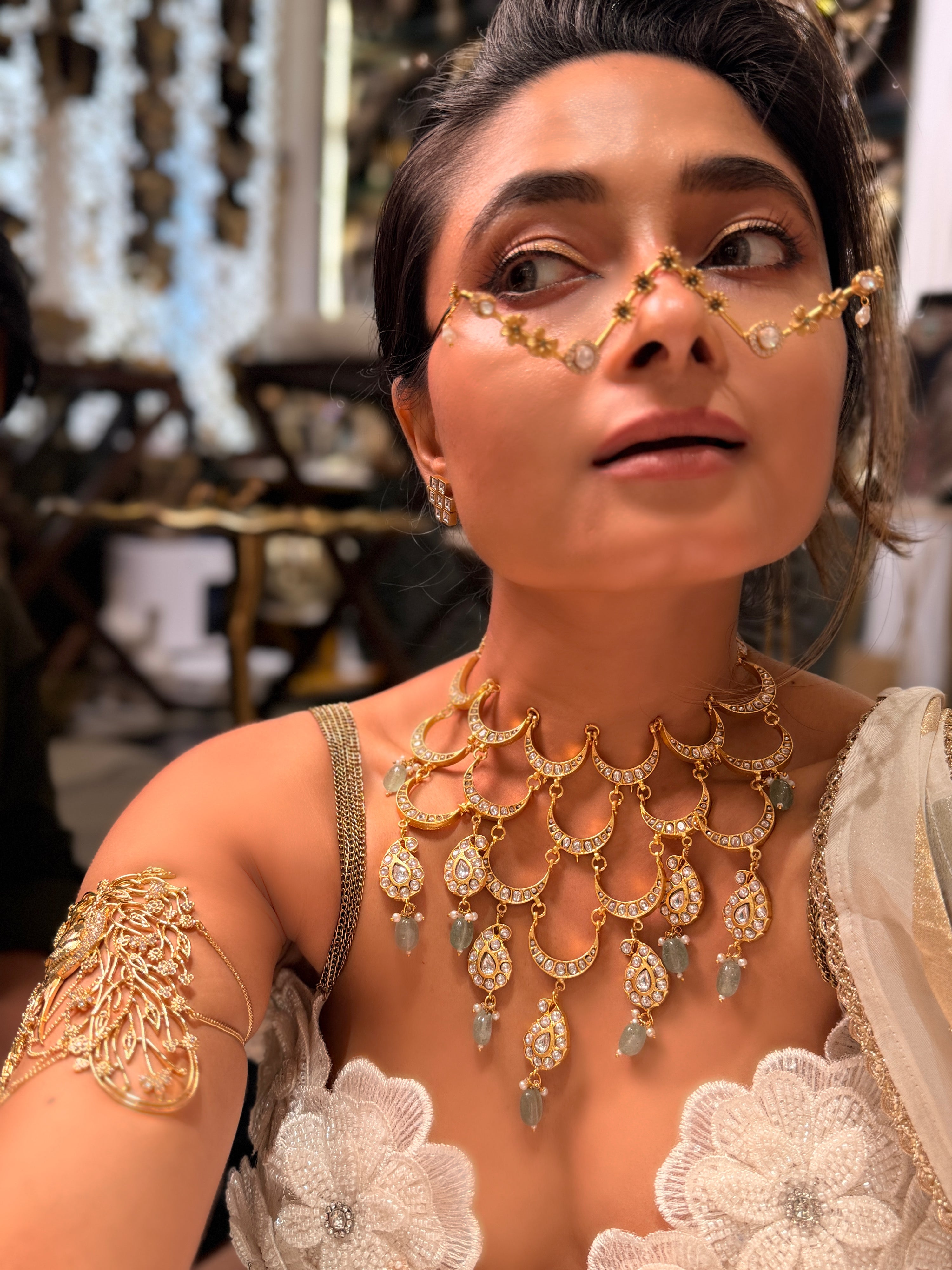 Crescent cascade Necklace