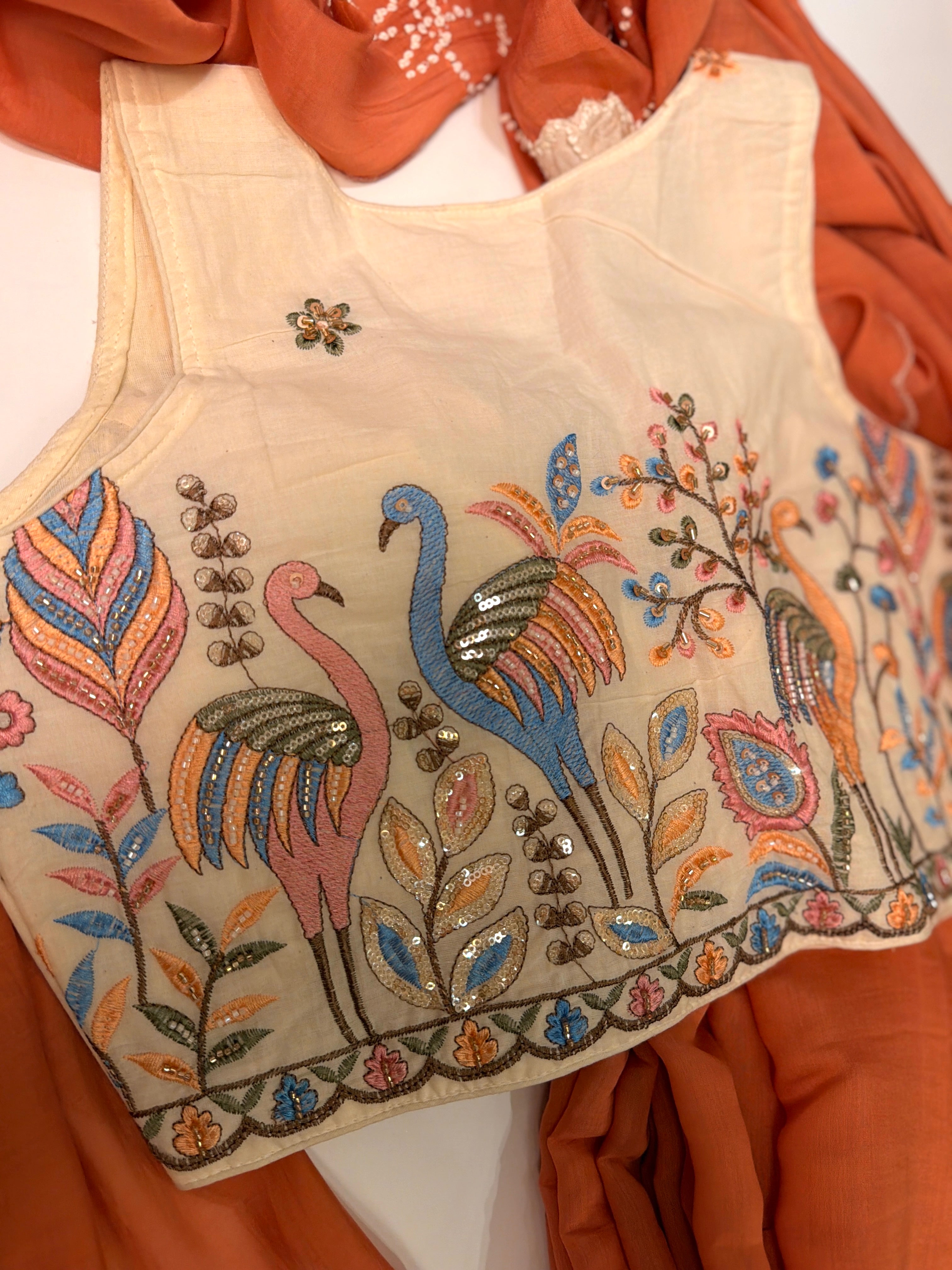 Flamingo Garden Blouse