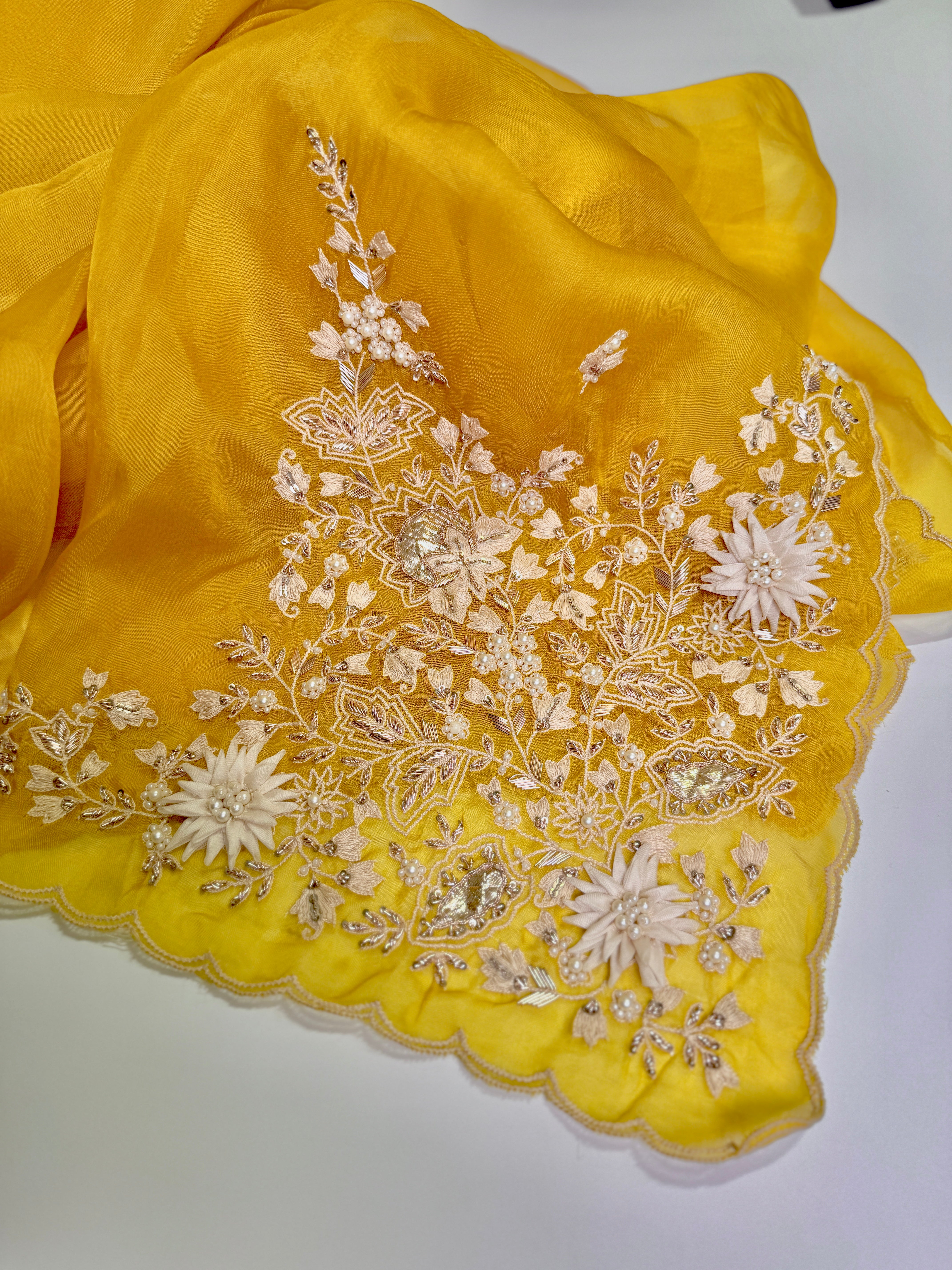 Sunshine Mukaish pure organza