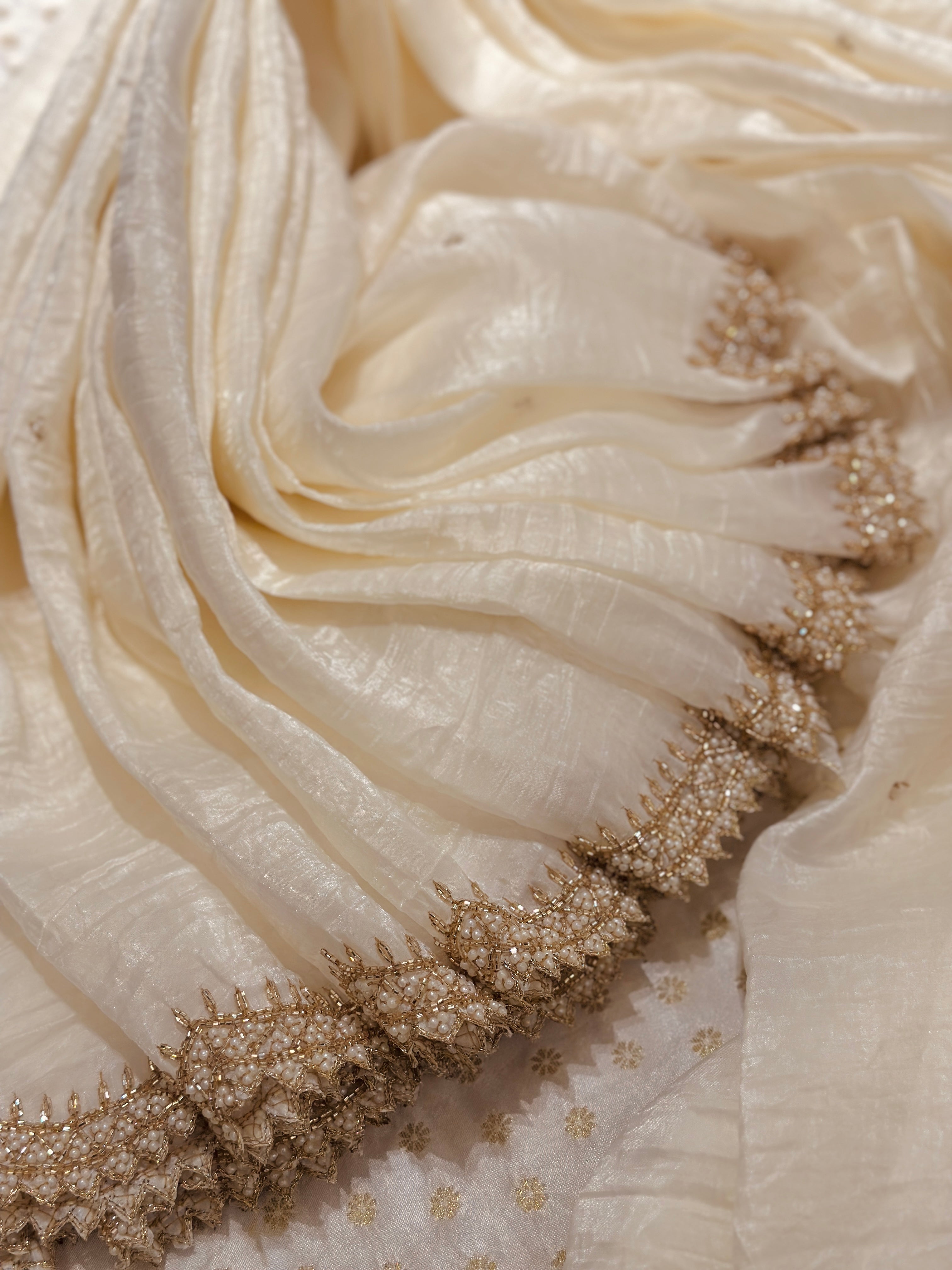 Ivory Moonlight Saree