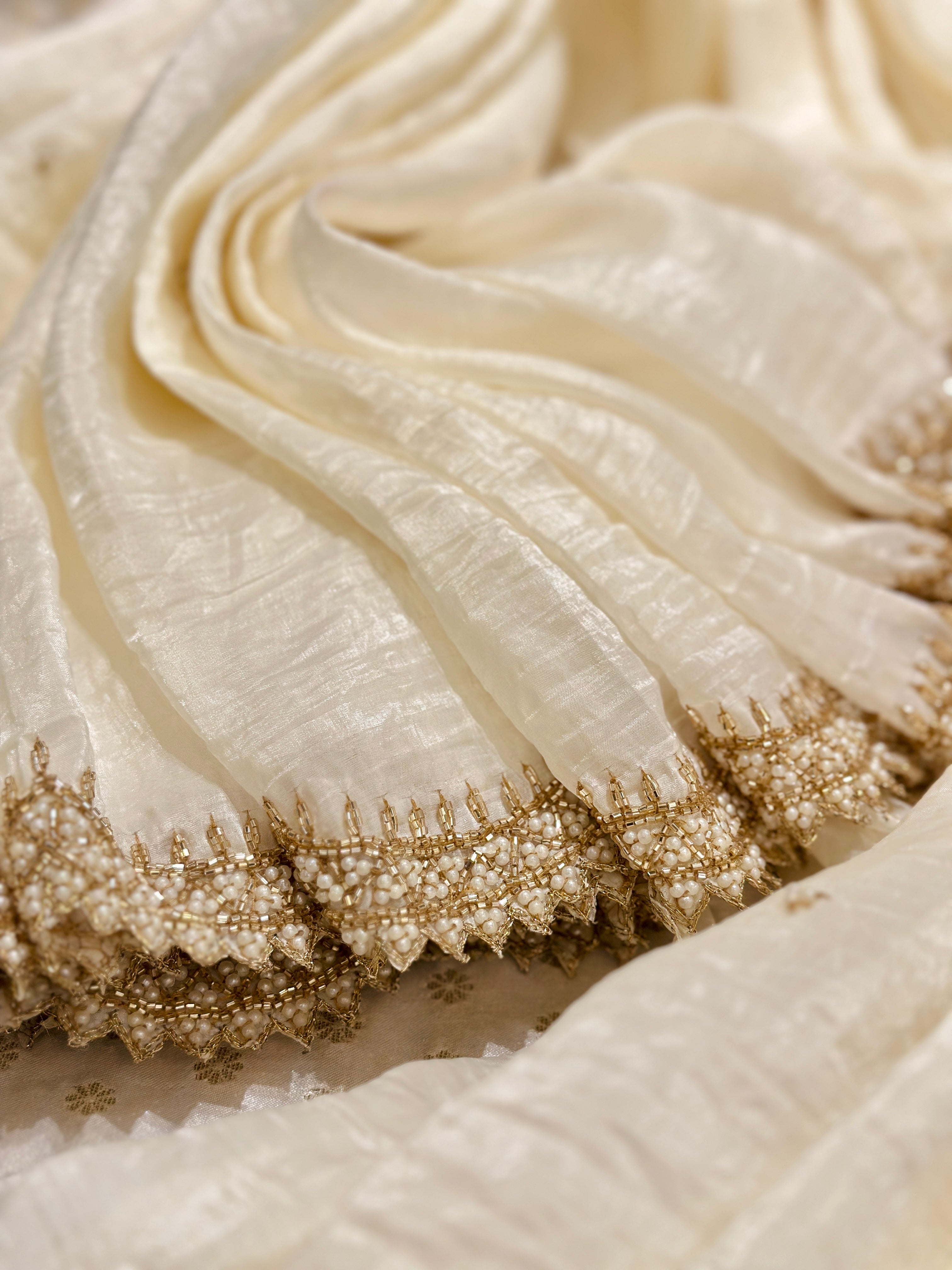 Ivory Moonlight Saree