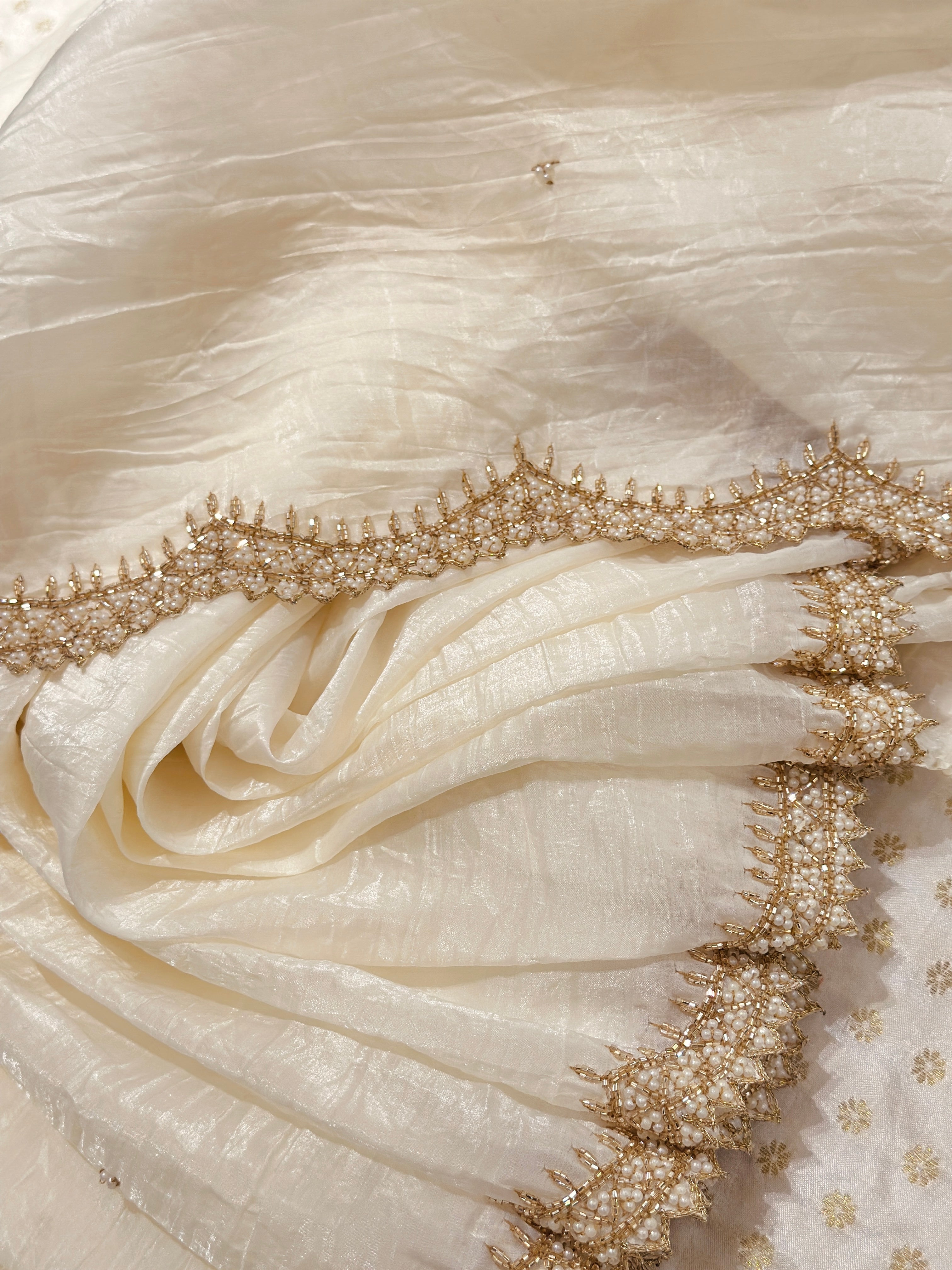 Ivory Moonlight Saree