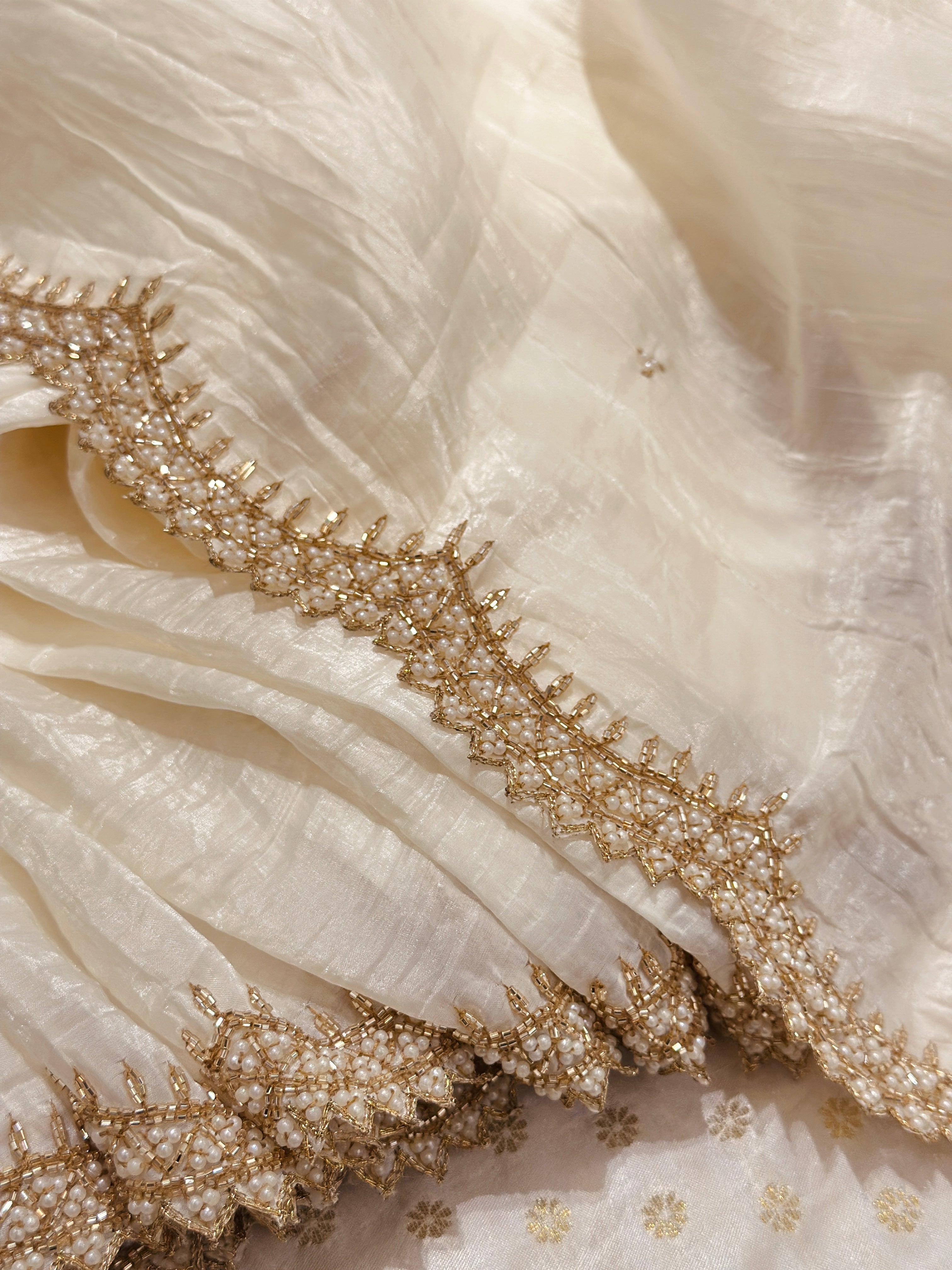 Ivory Moonlight Saree