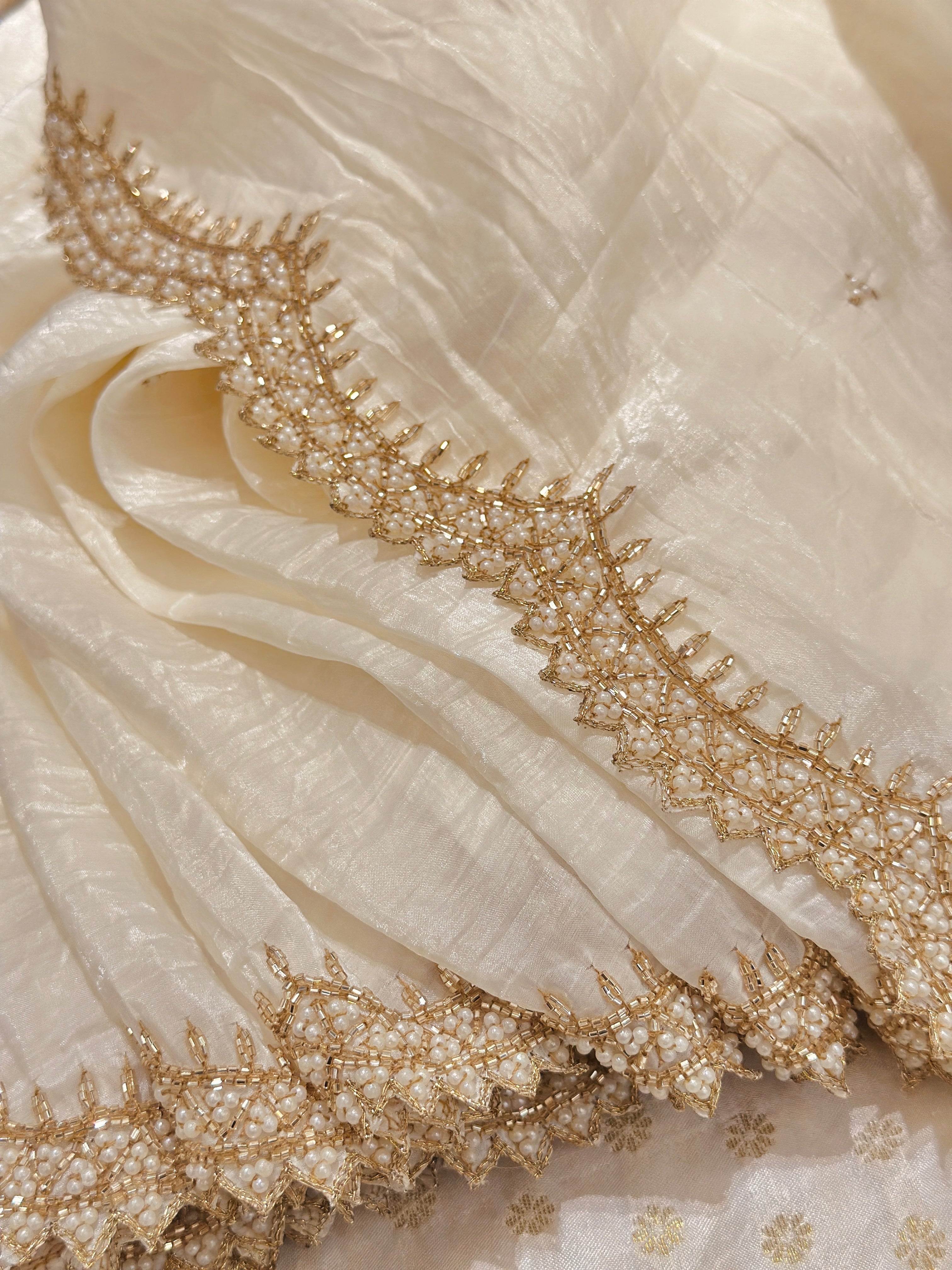 Ivory Moonlight Saree