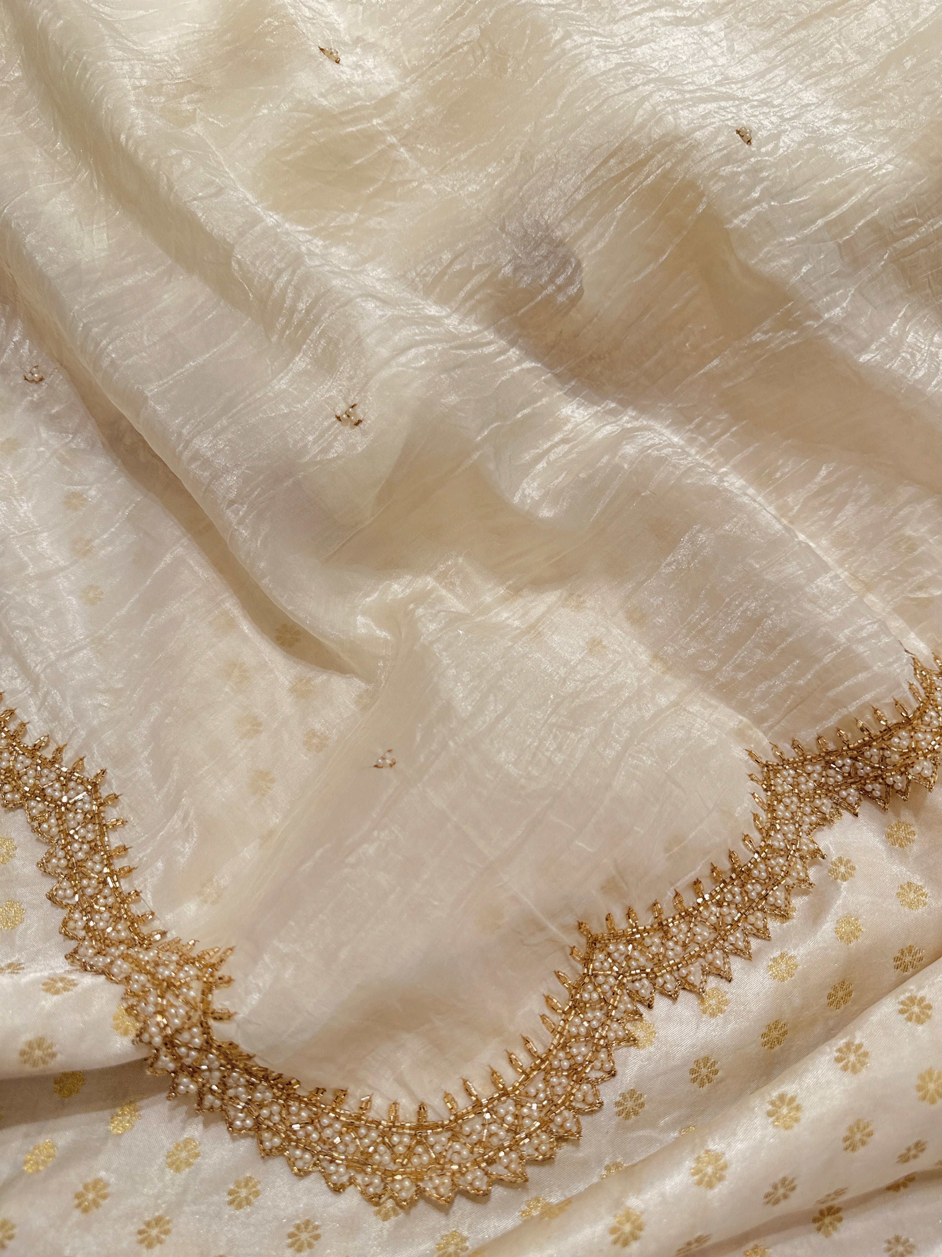Ivory Moonlight Saree