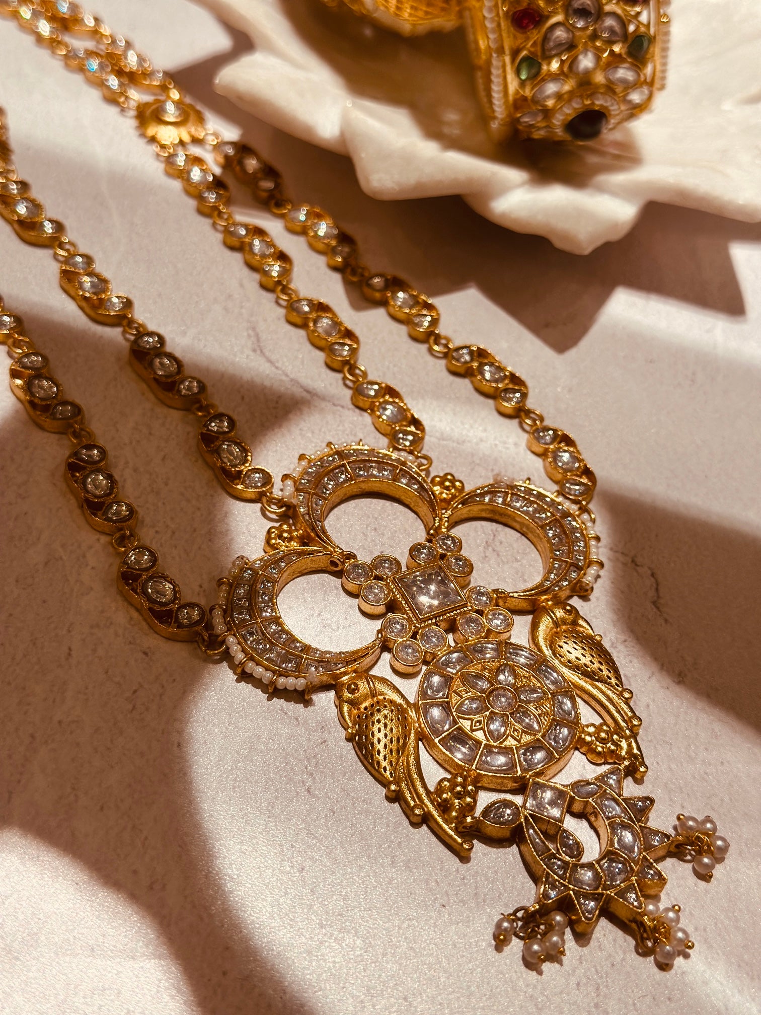 Jadau Mor Bali Necklace