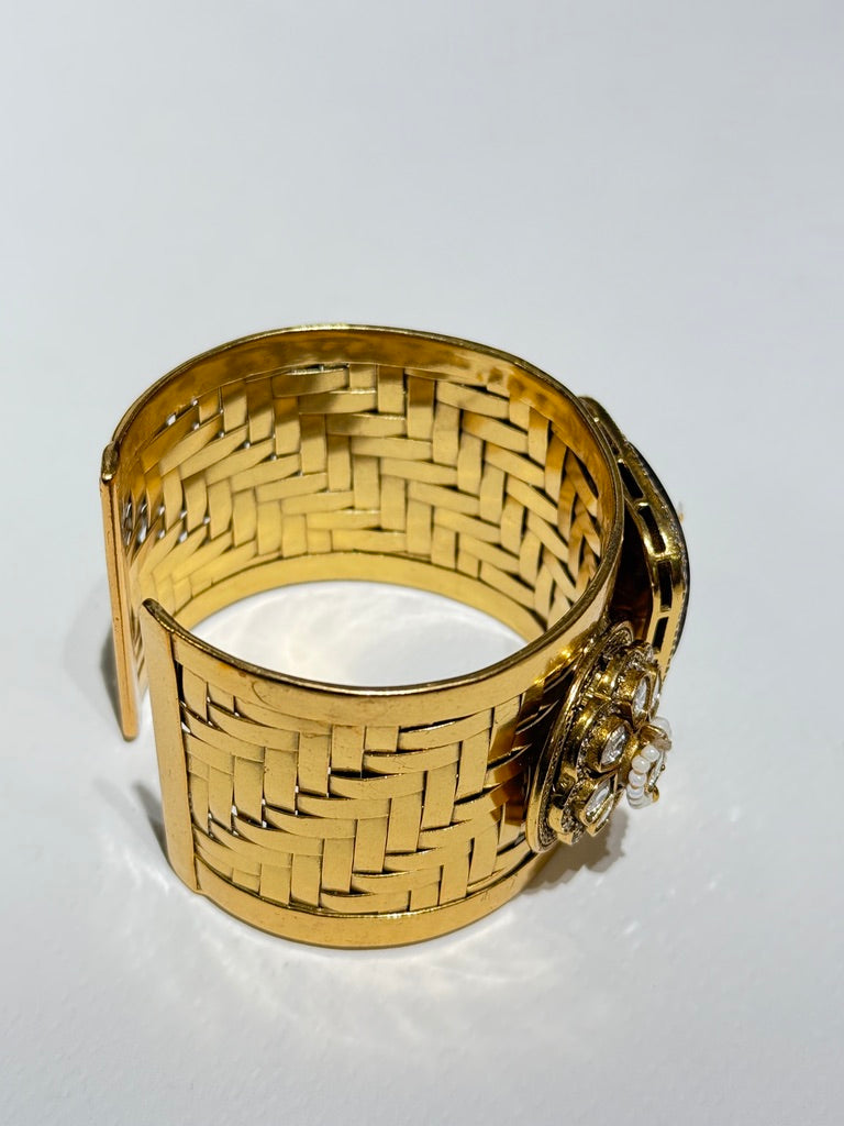 Golden Weaved Nirvaani Cuff