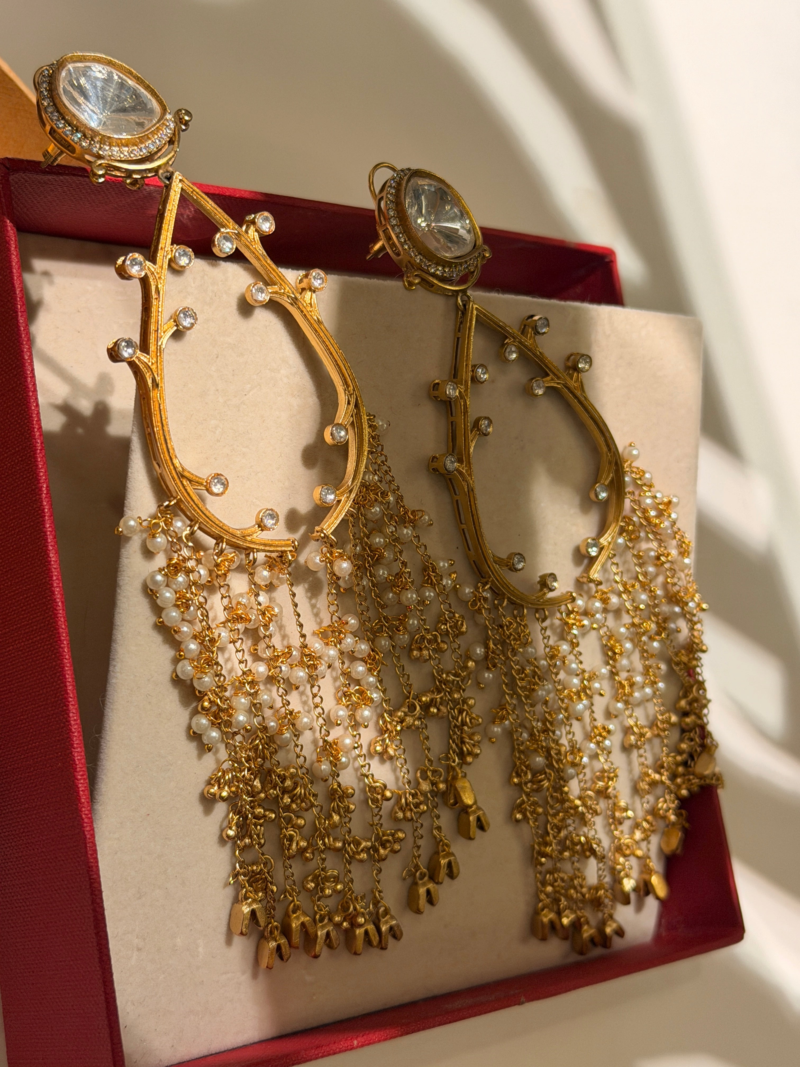 Resham Pearl Drops Earrings