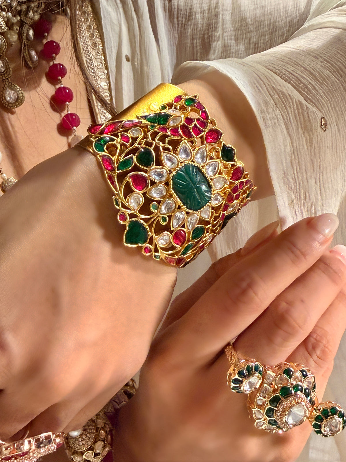Aaranya Jadau Cuff
