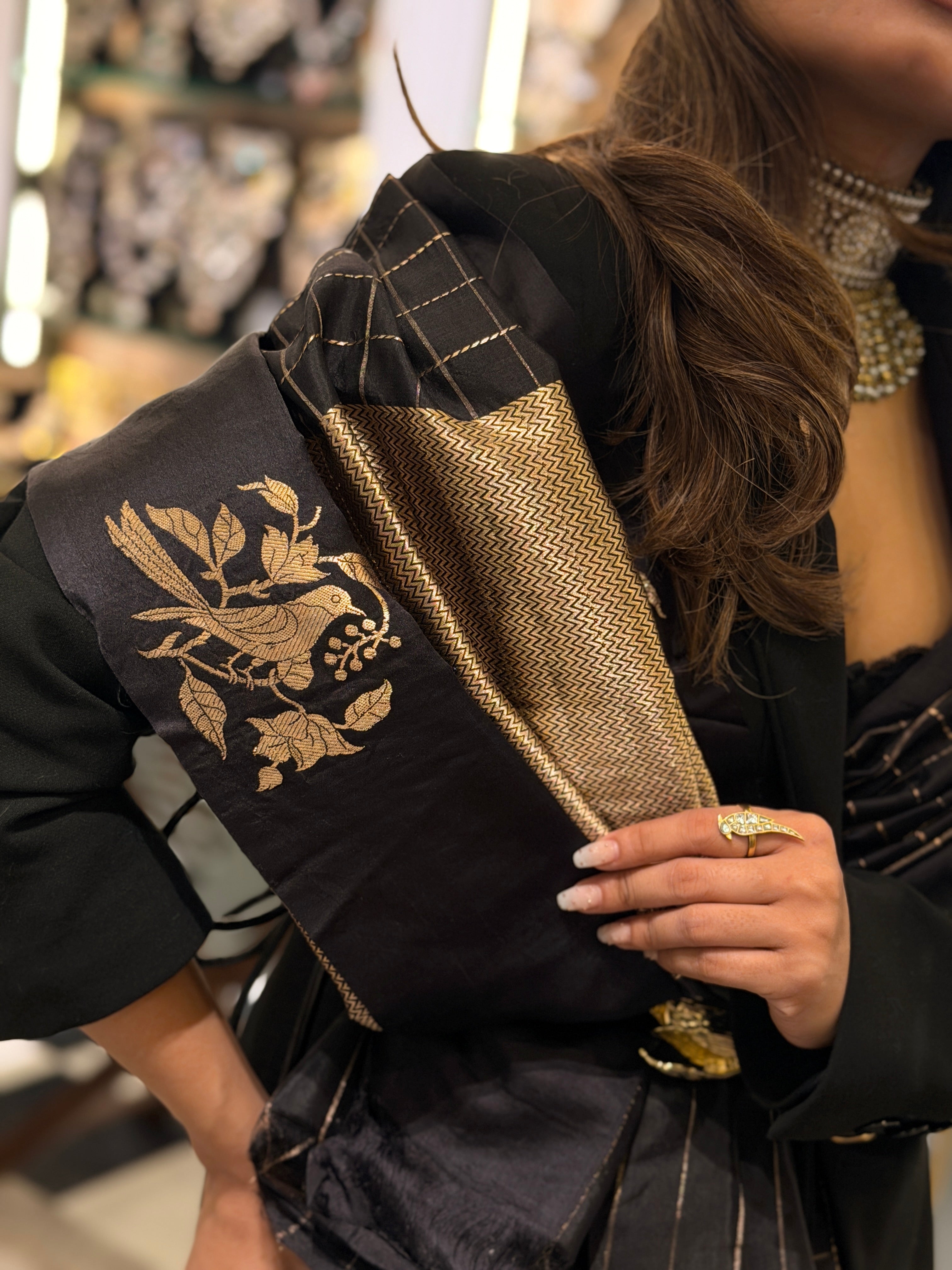 Checkers Glam Silk Saree