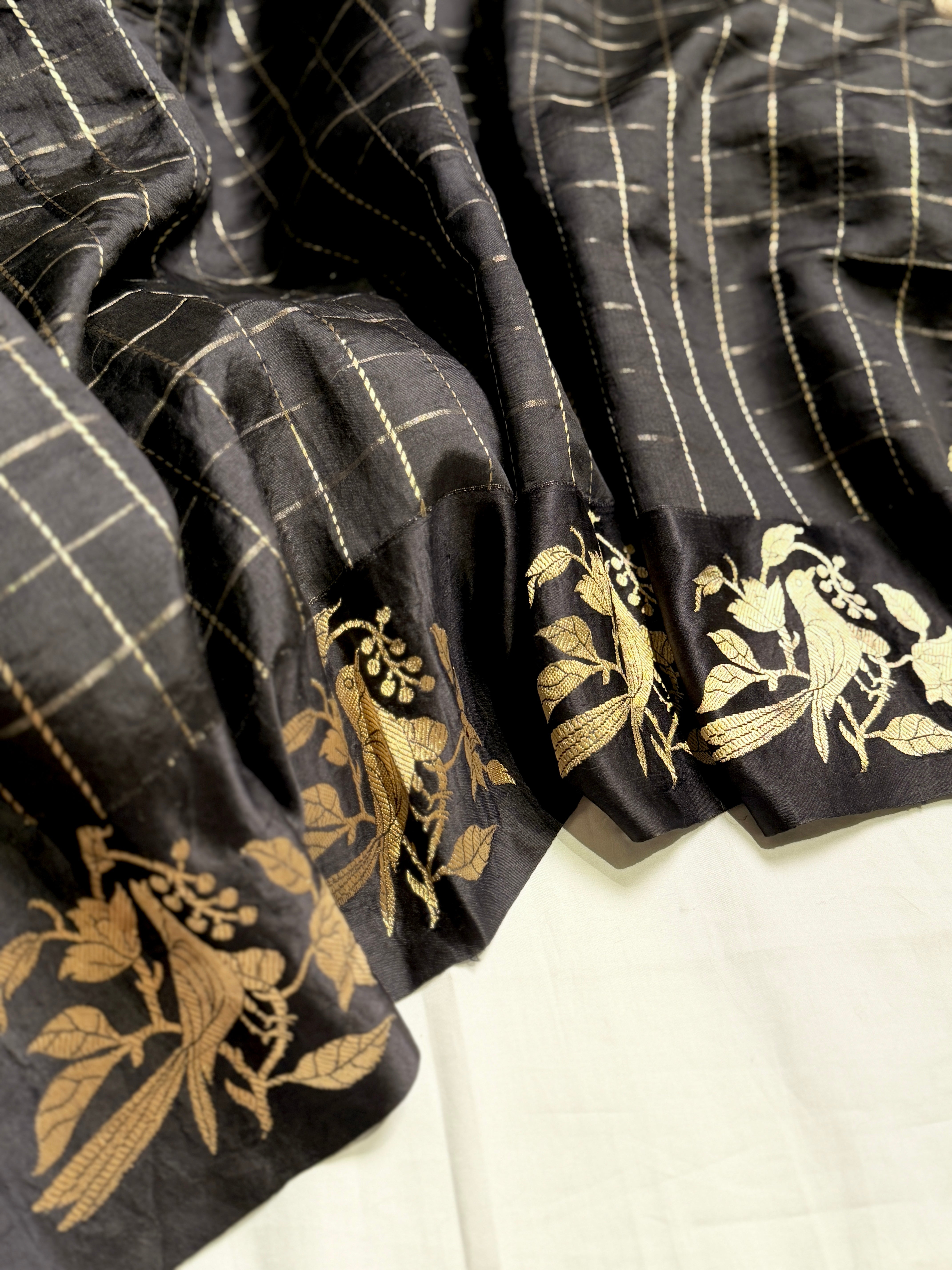 Checkers Glam Silk Saree