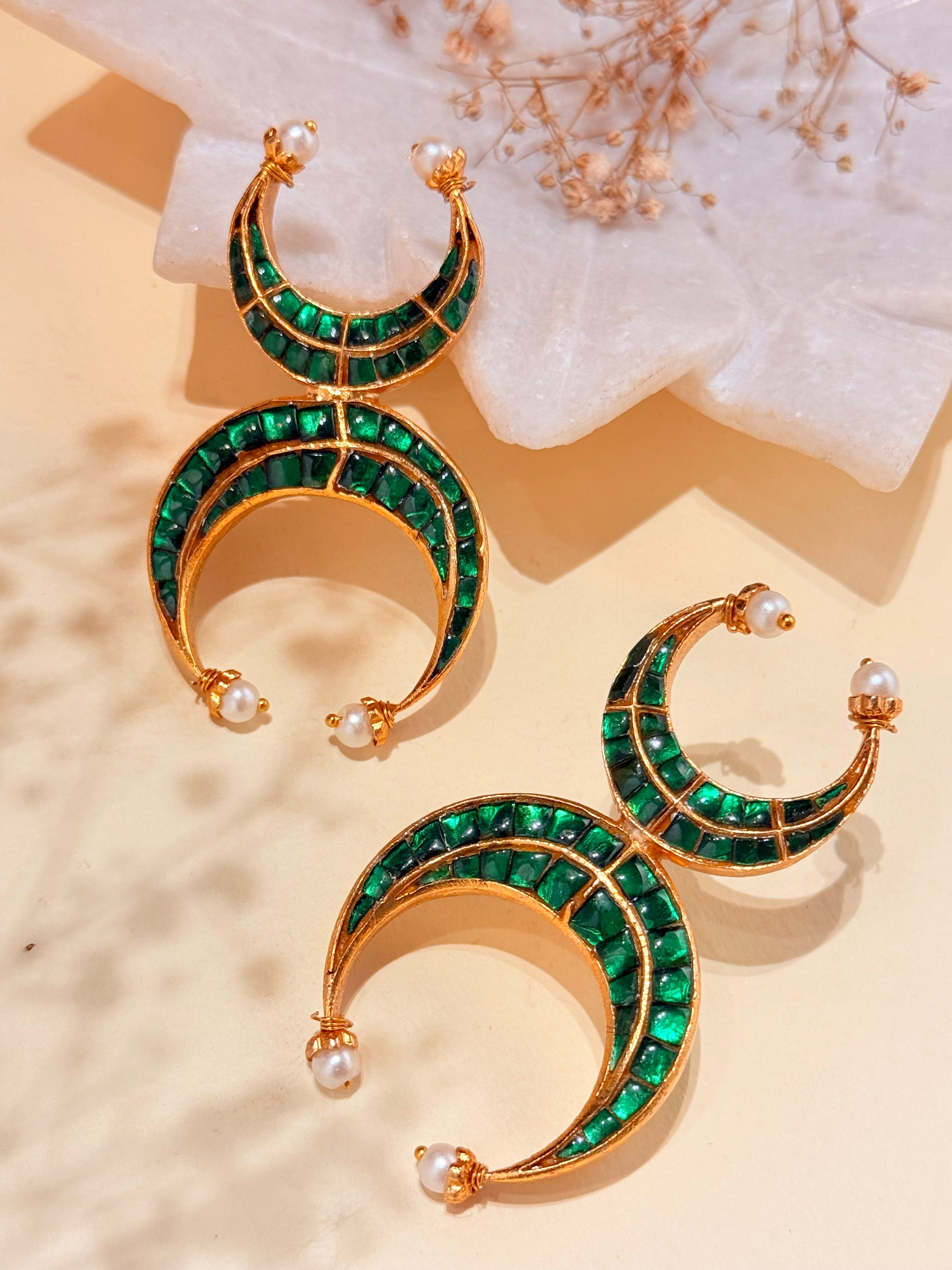 Double crescent Earrings