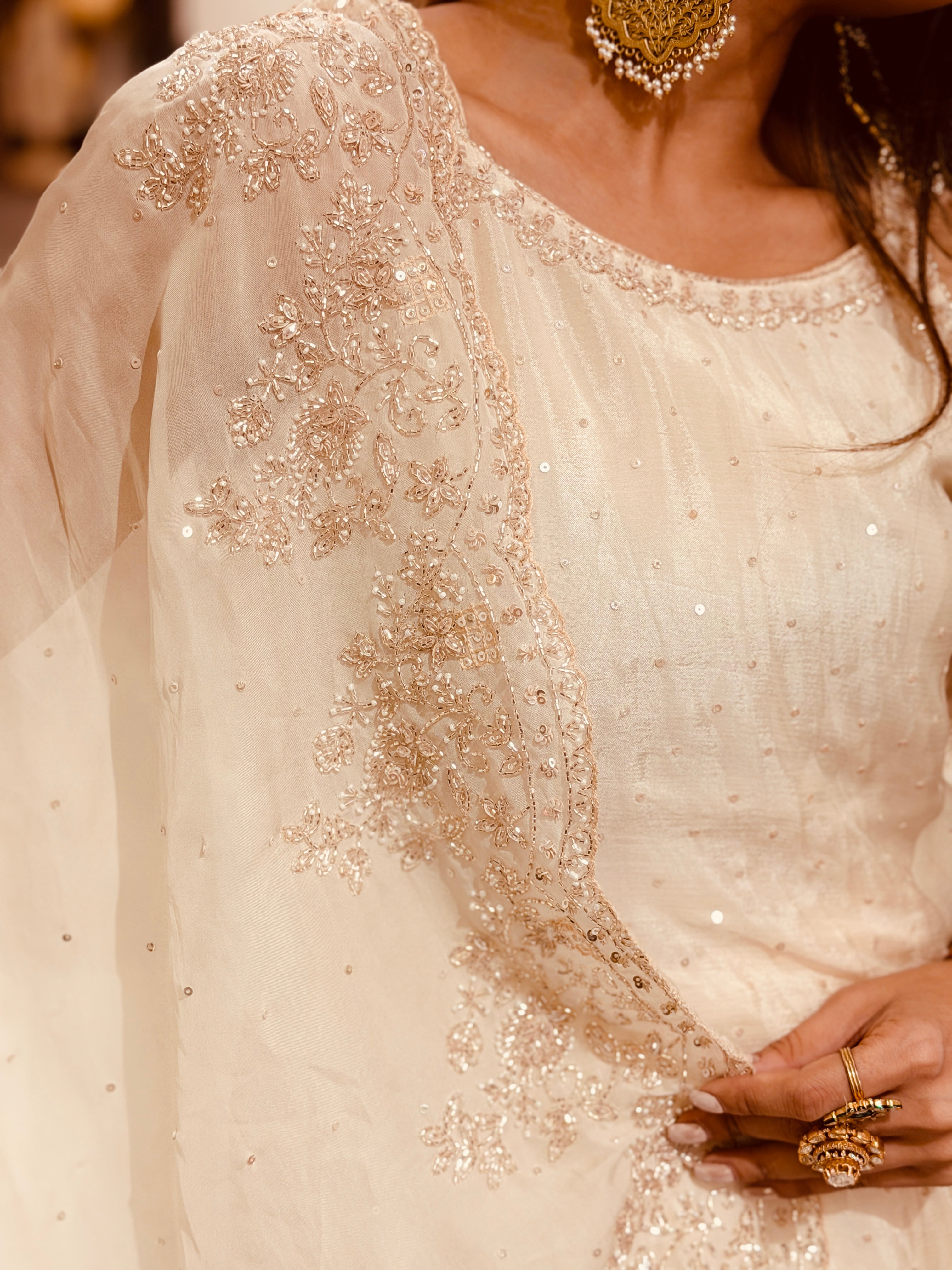 Ivory cape sharara