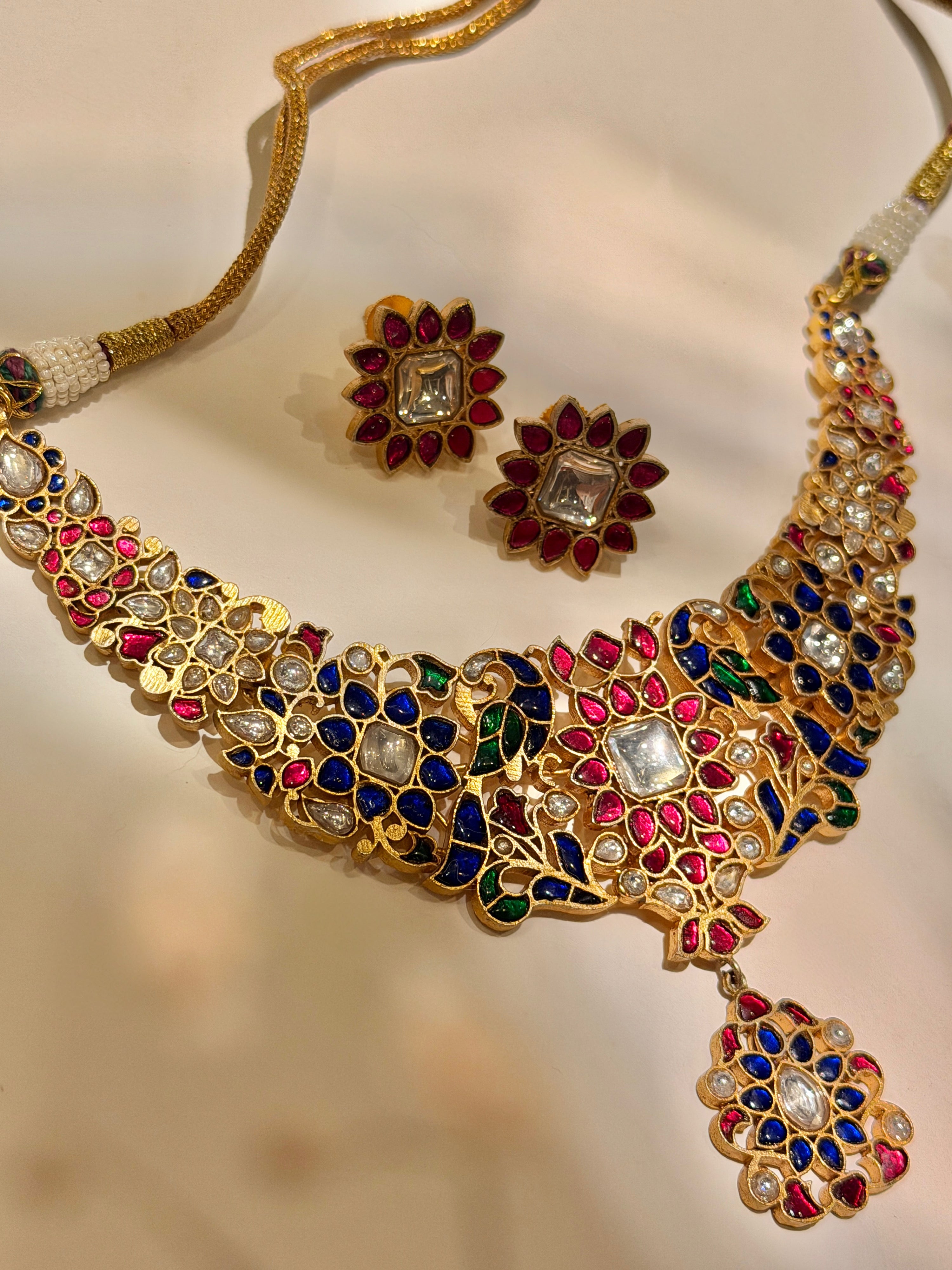 Satrangi Kundan Jadau Necklace