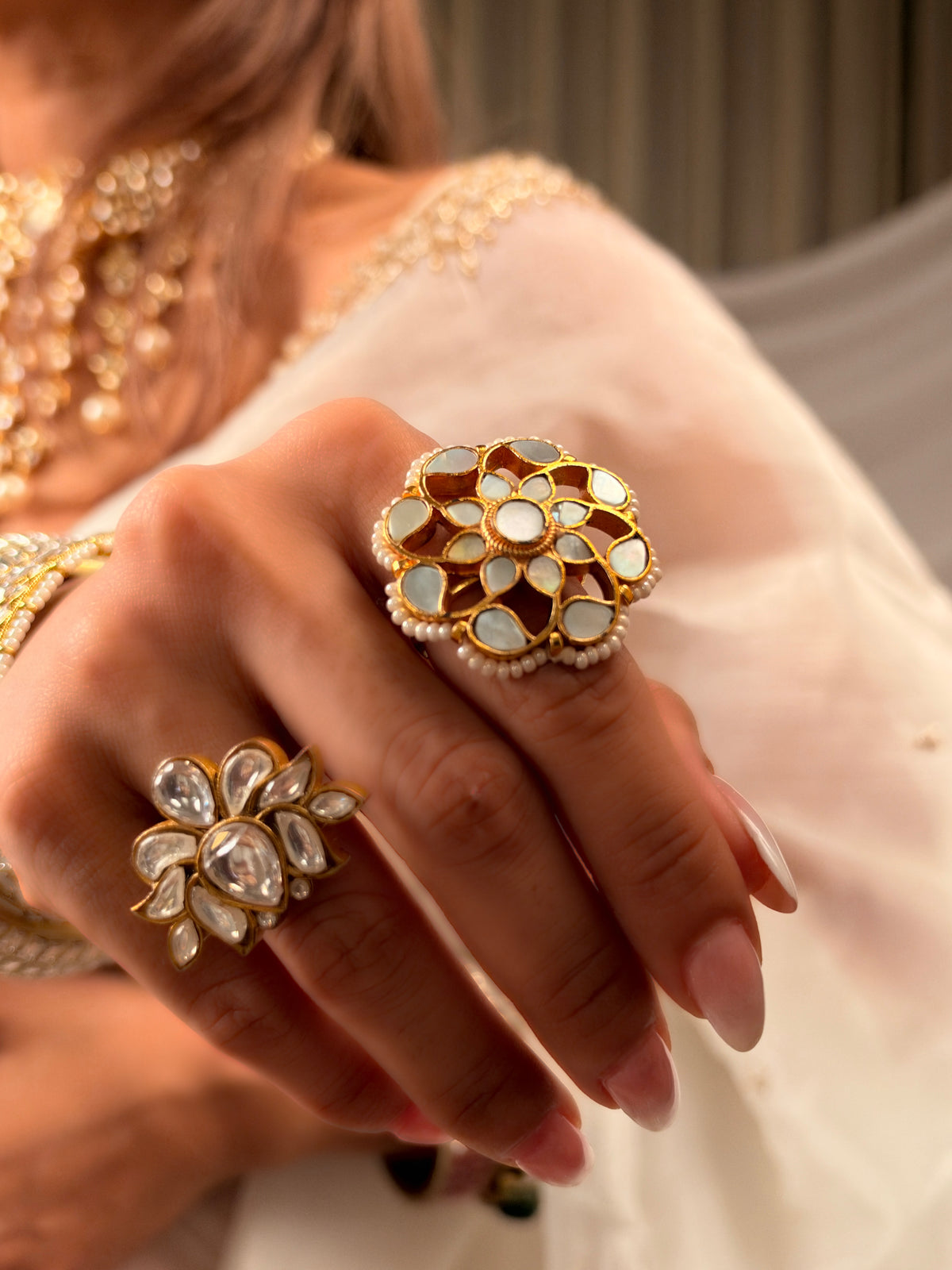 Pushpa MOP Ring