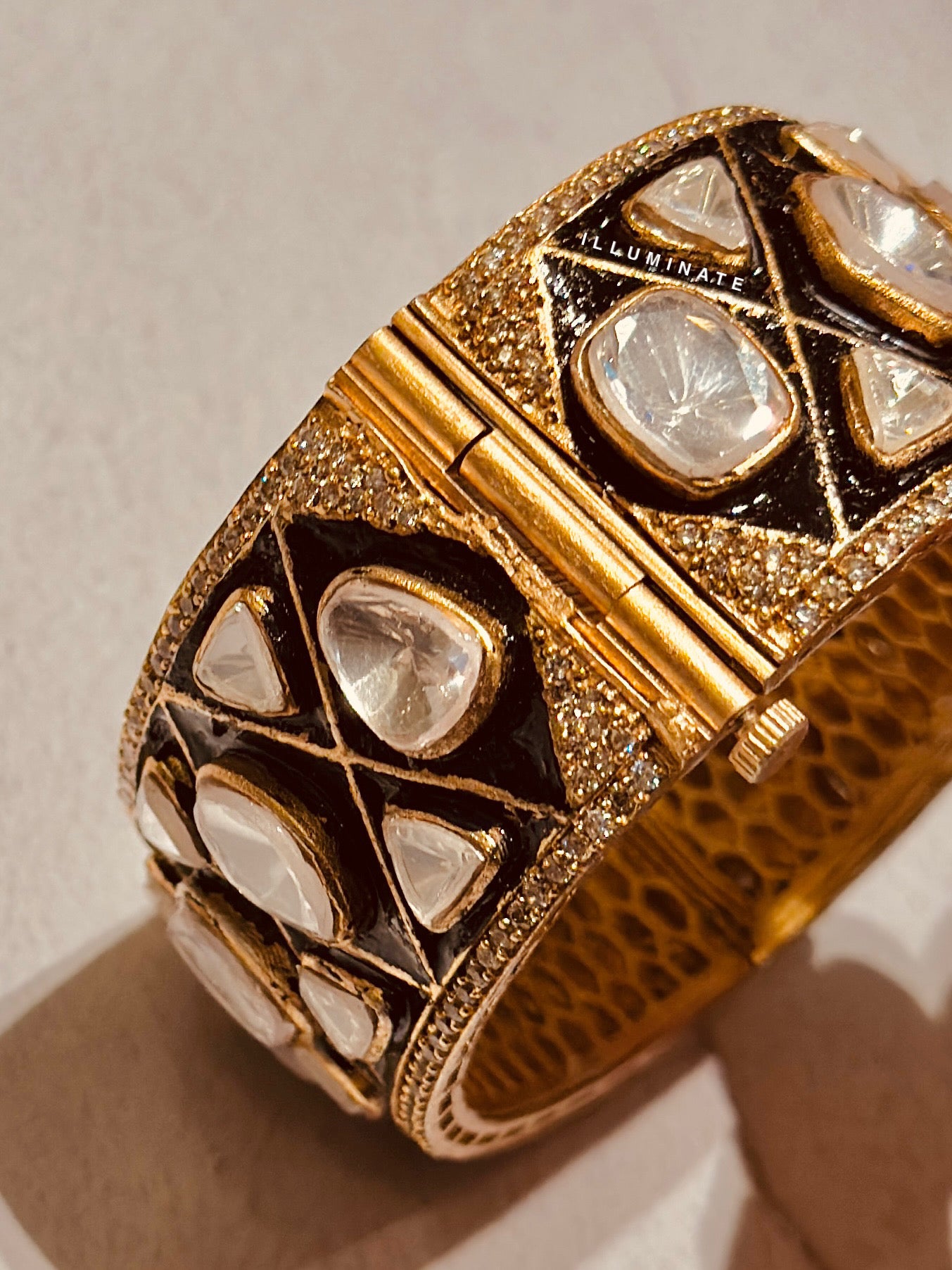 Polki Meenakari Bangle