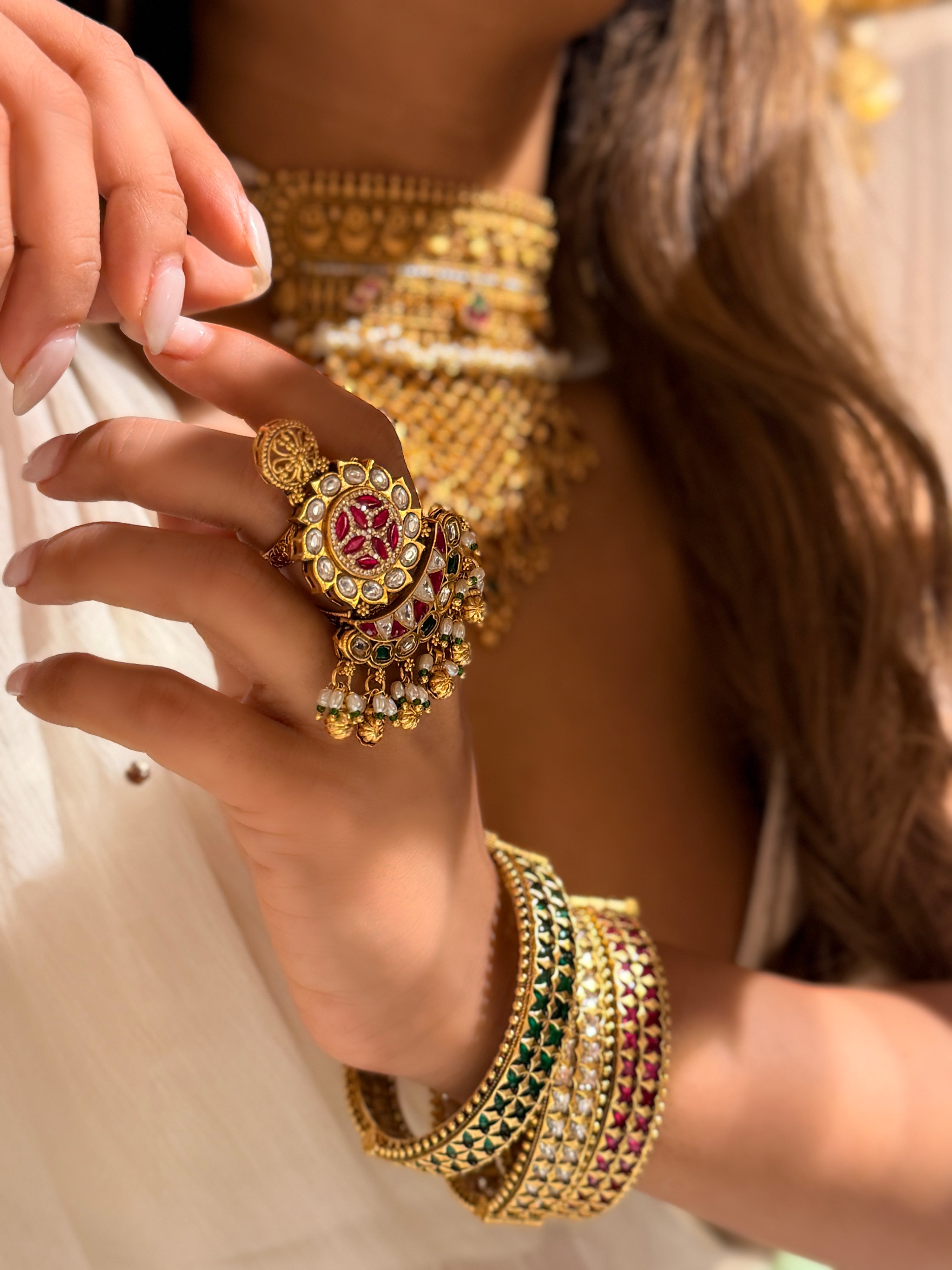Joyee Rajwadi ghoongri Ring
