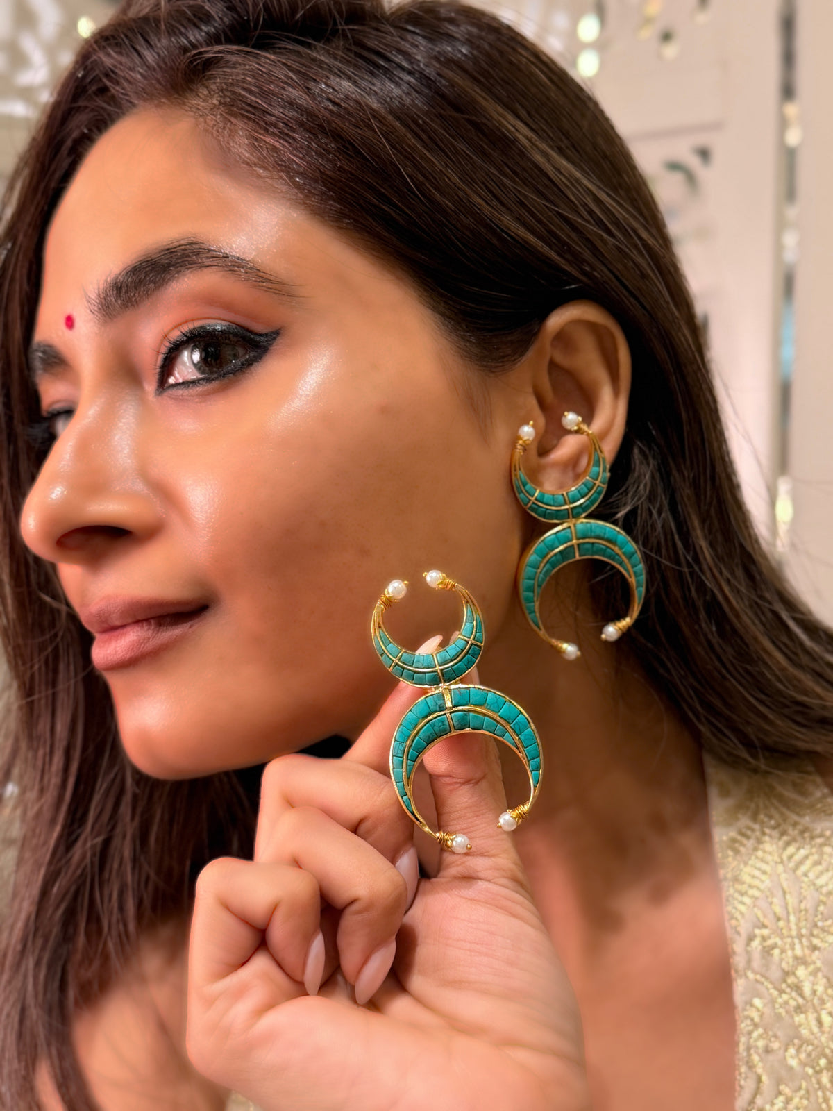 Double crescent Earrings