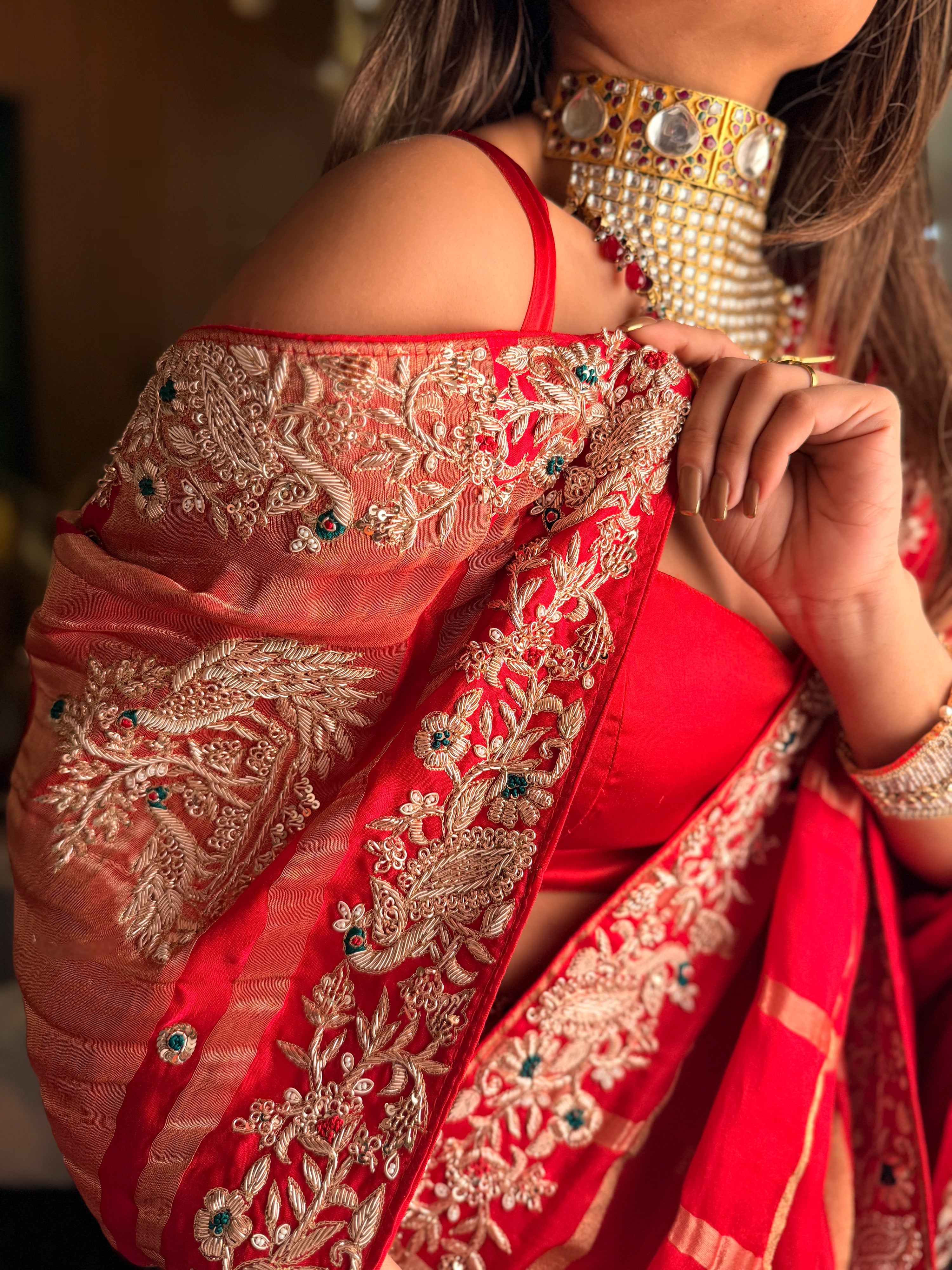 Sindoori shringar Saree