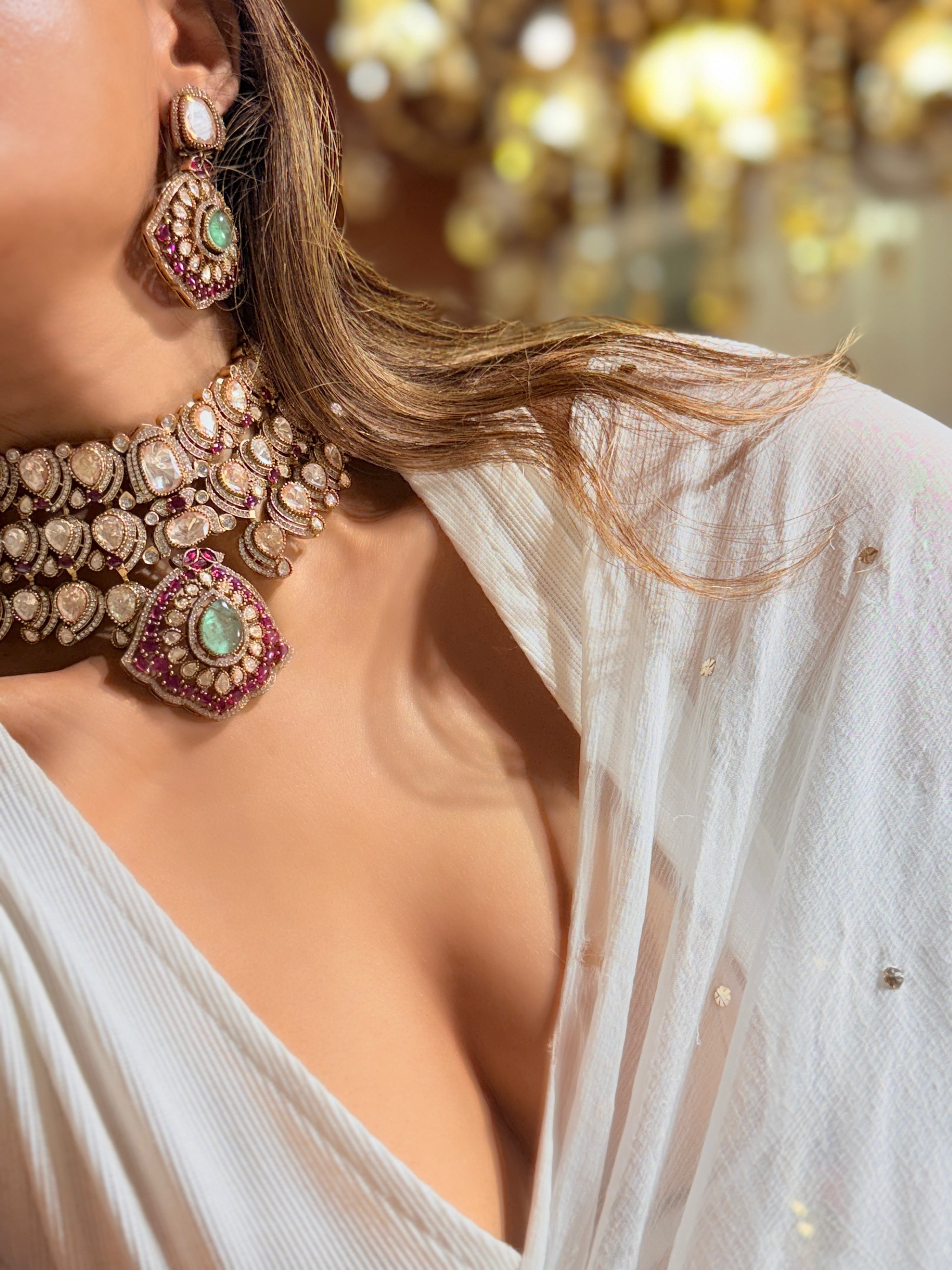 Nigahon Polki Neck piece