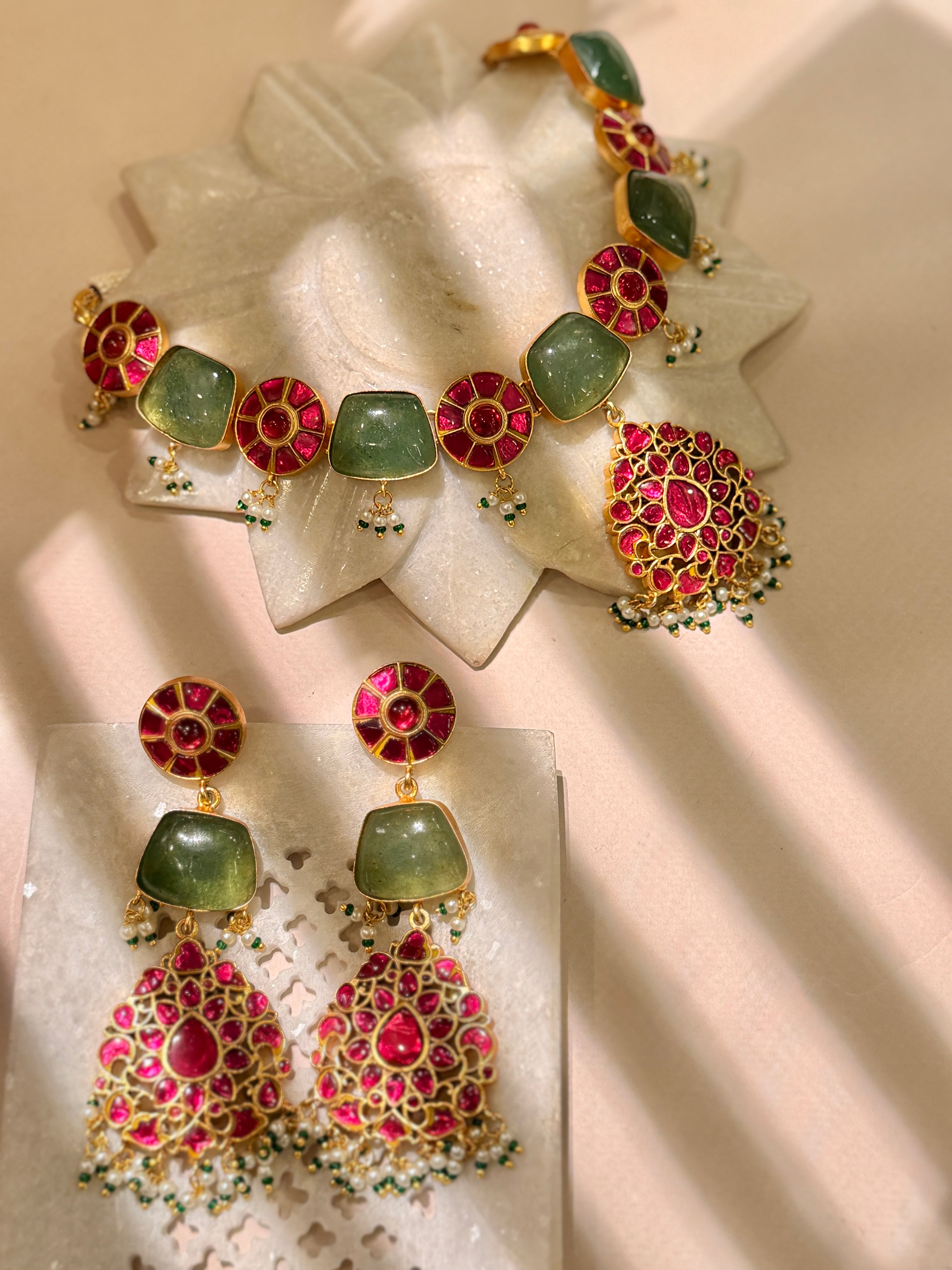 Hara Kundan jadau Necklace