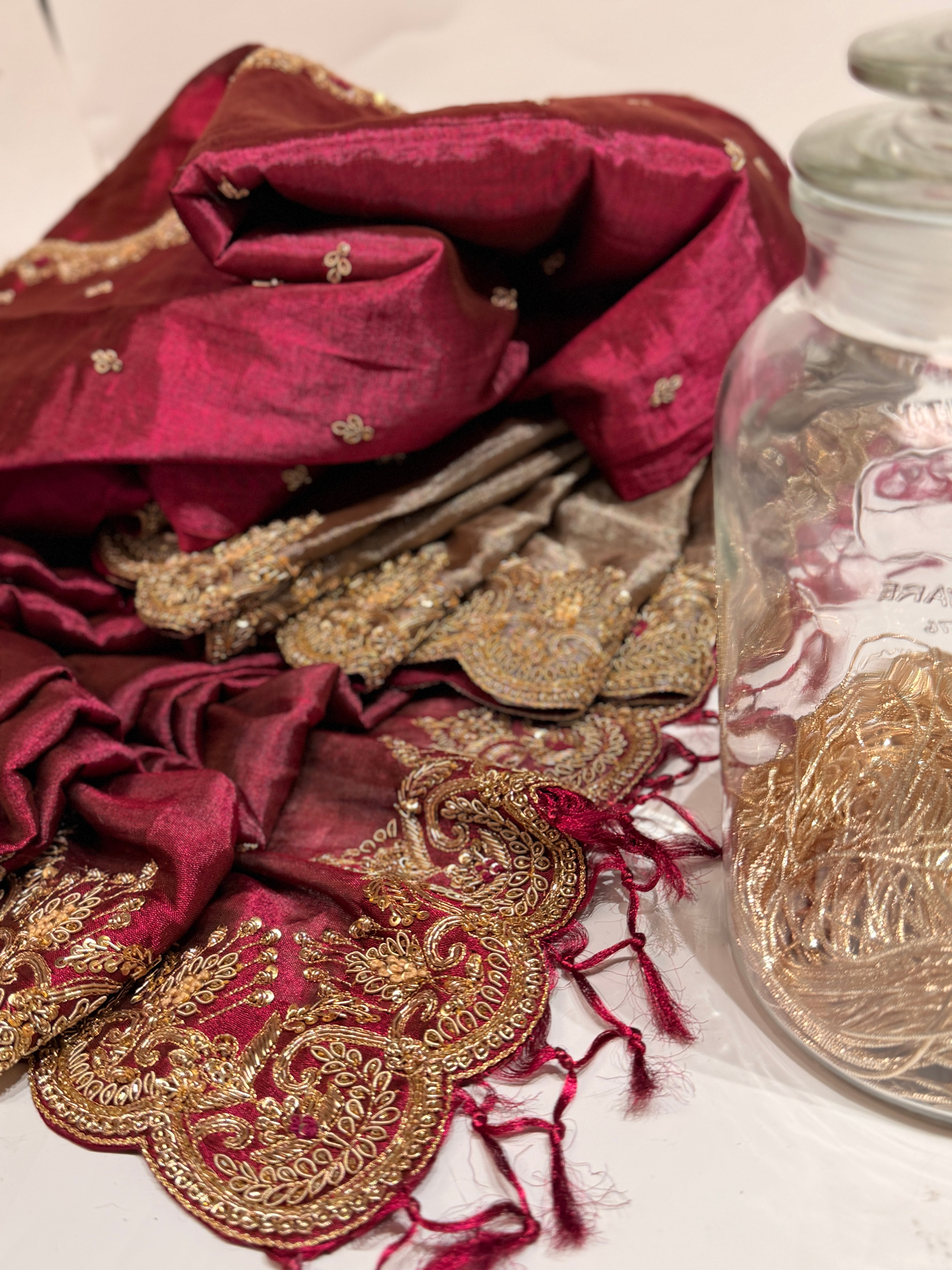 Abroo classic Tissue Zardosi Saree