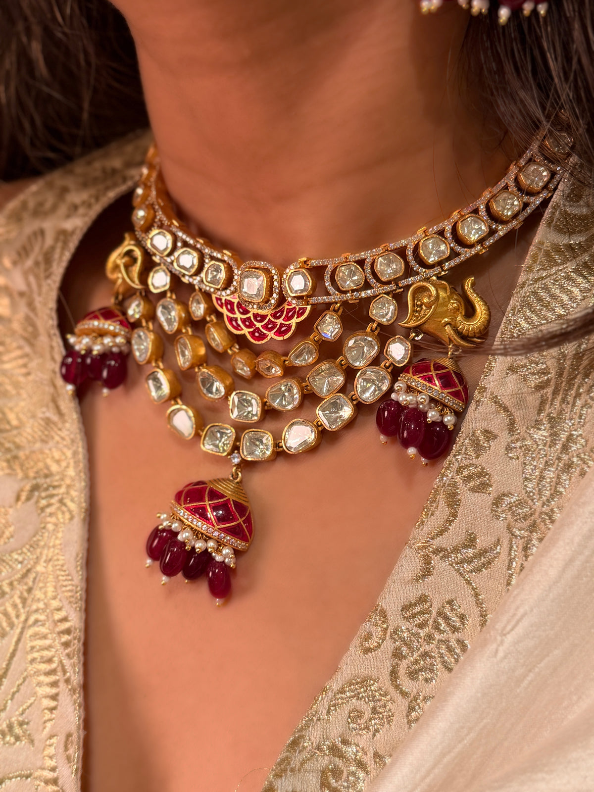 Rambhya polki Gold Necklace-
