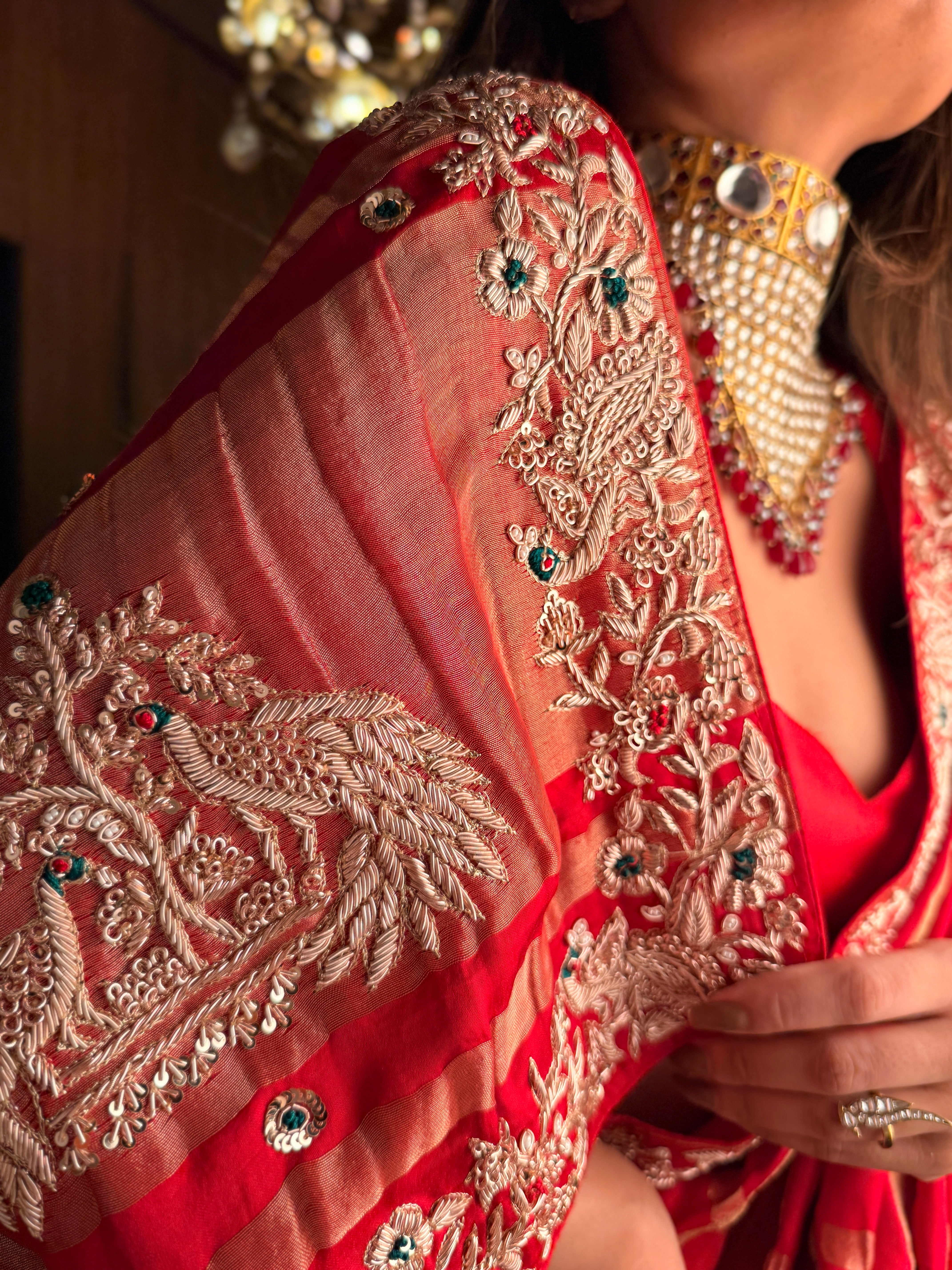 Sindoori shringar Saree