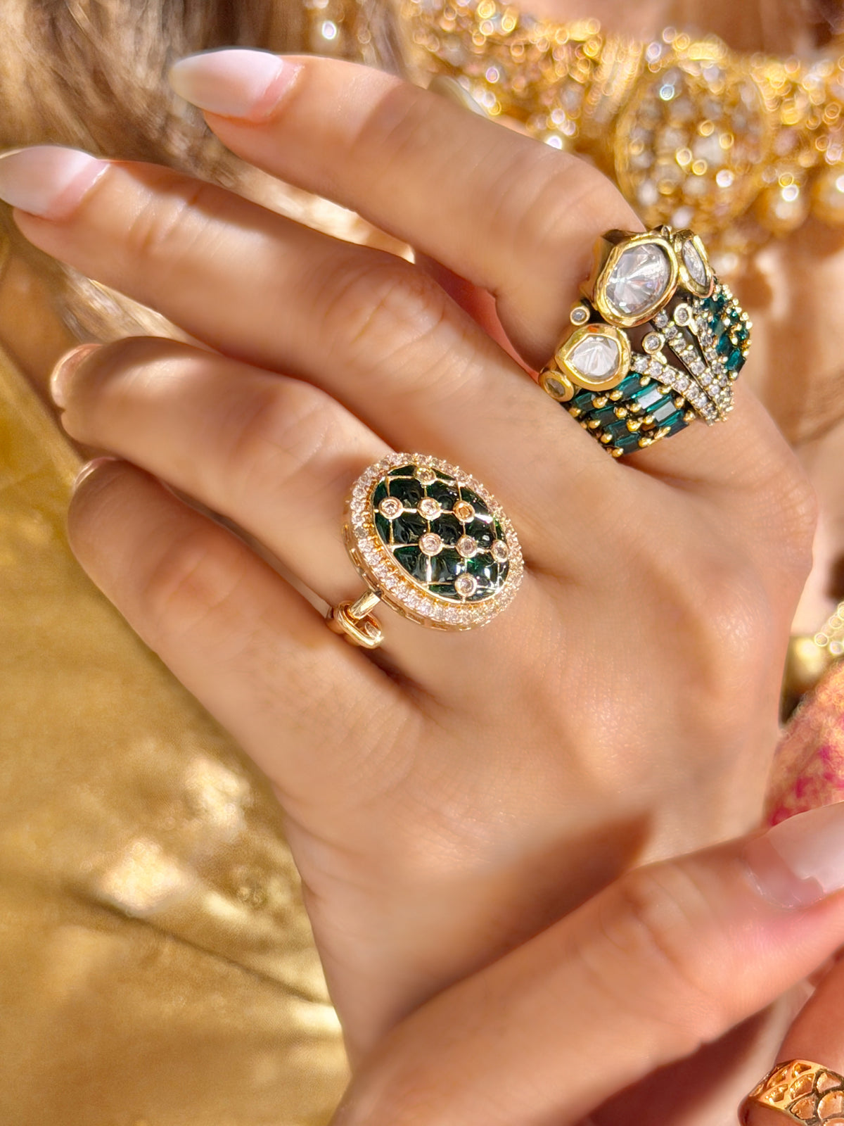Emerald Crest Ring