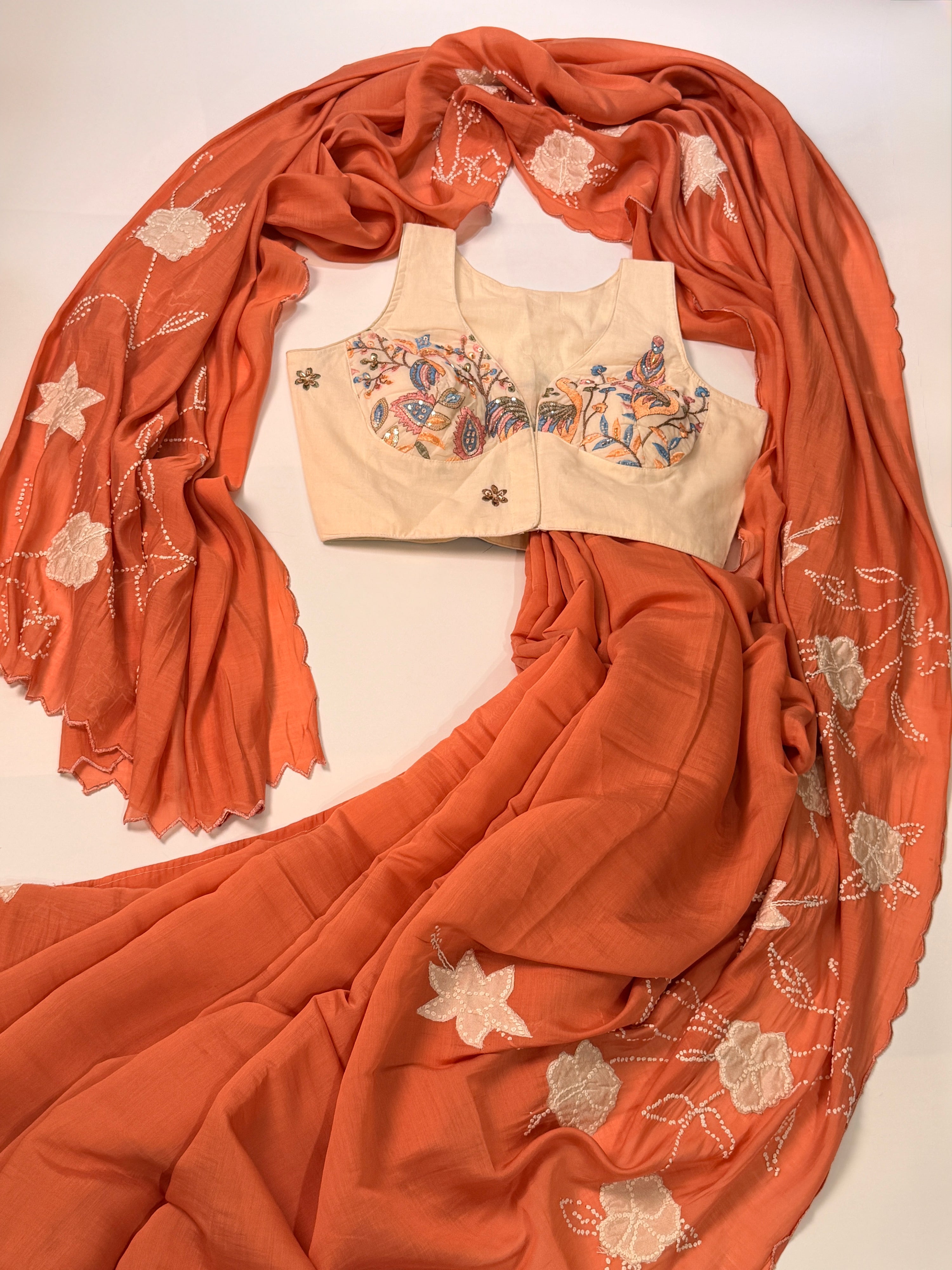 Sunset Petals Saree
