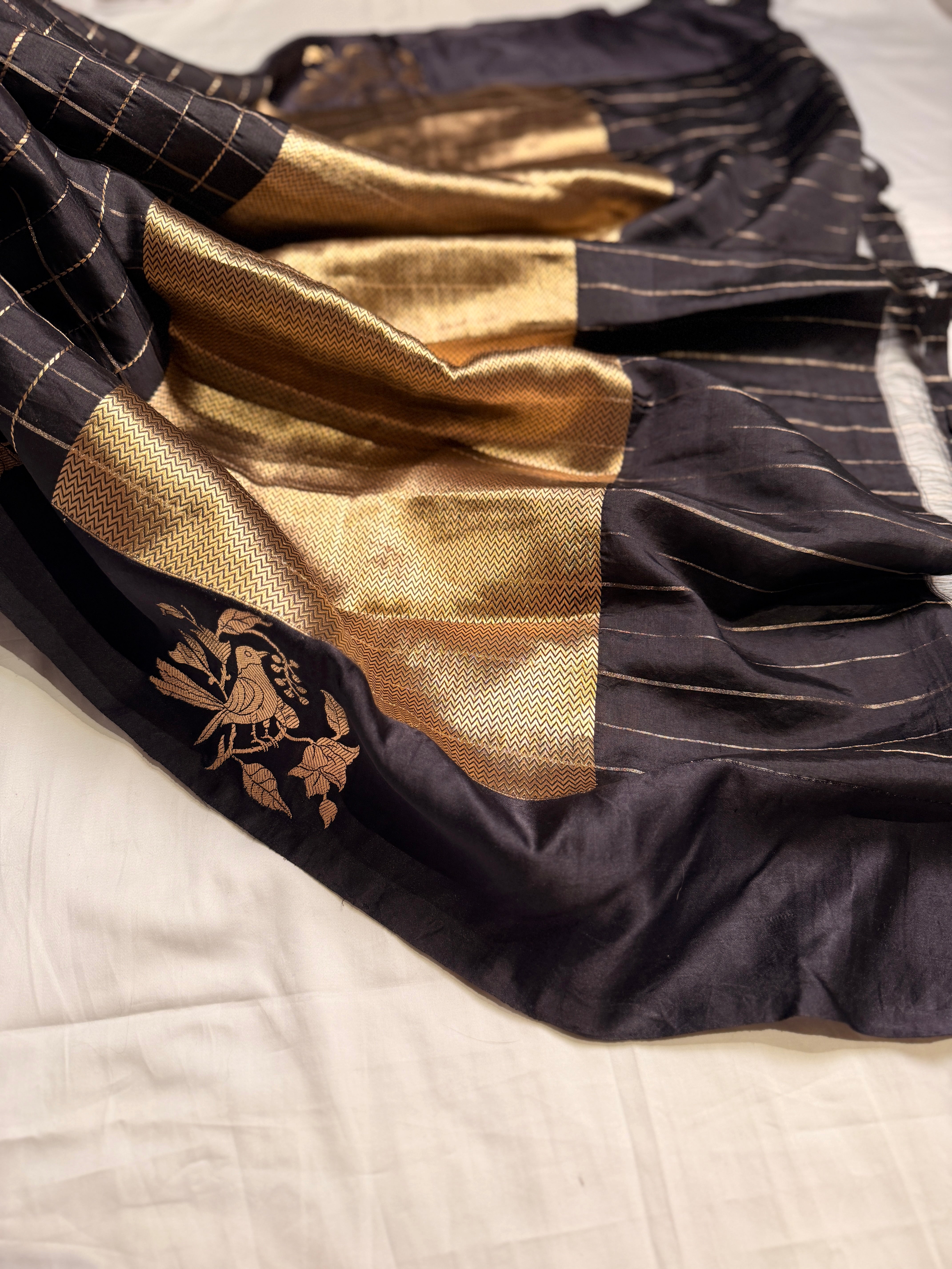 Checkers Glam Silk Saree