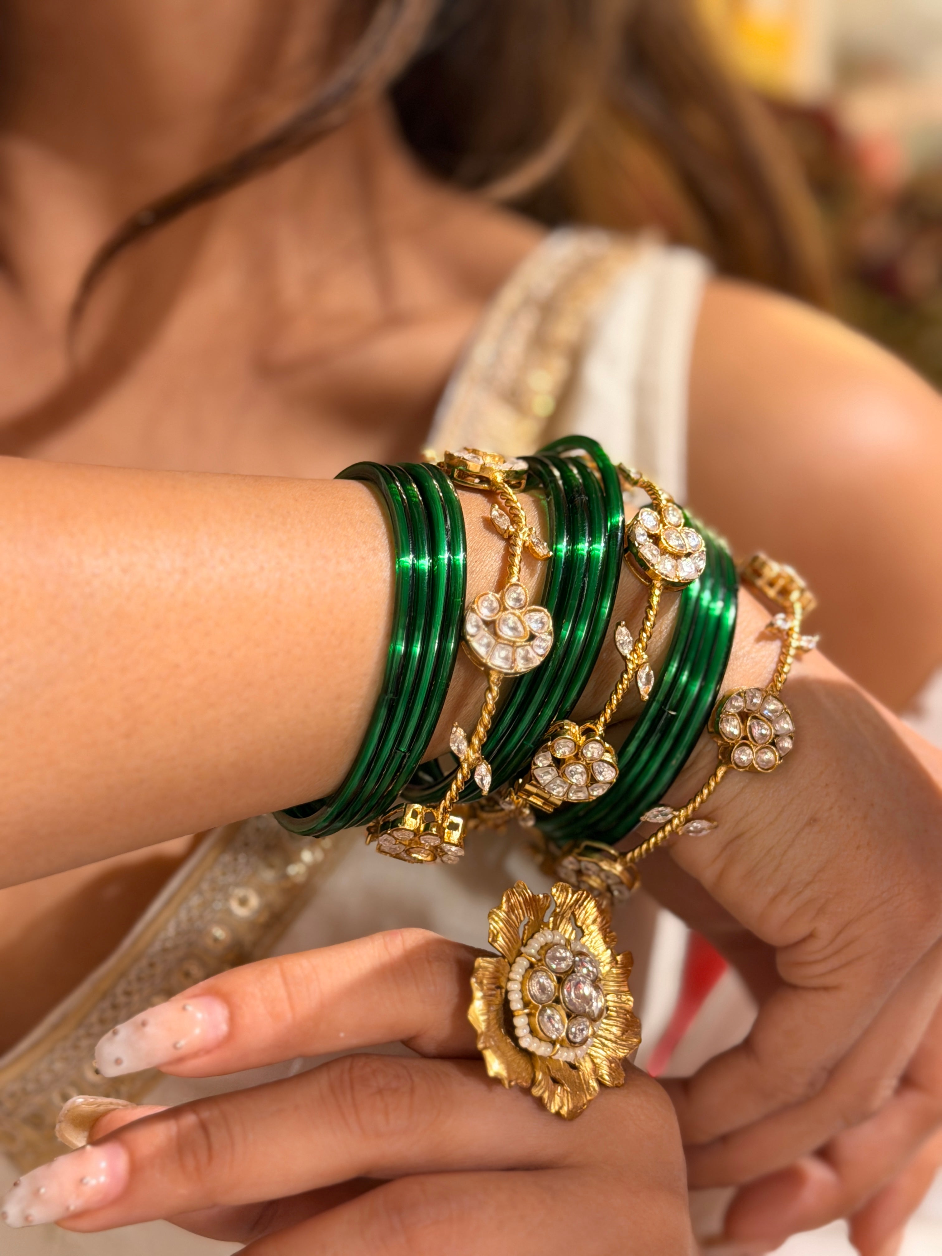 Spiral Flower vine bangle