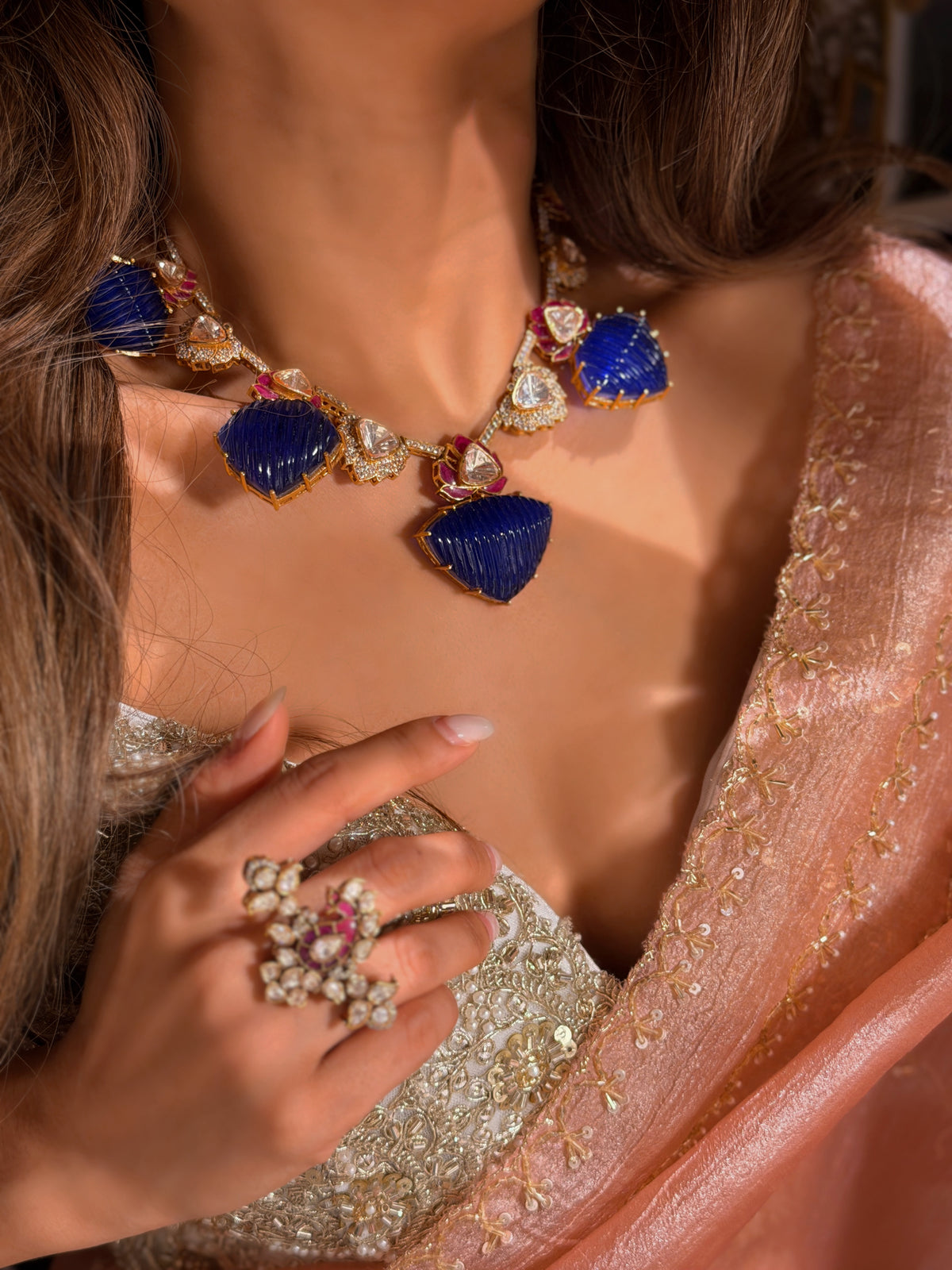 Sapphire Bloom Necklace