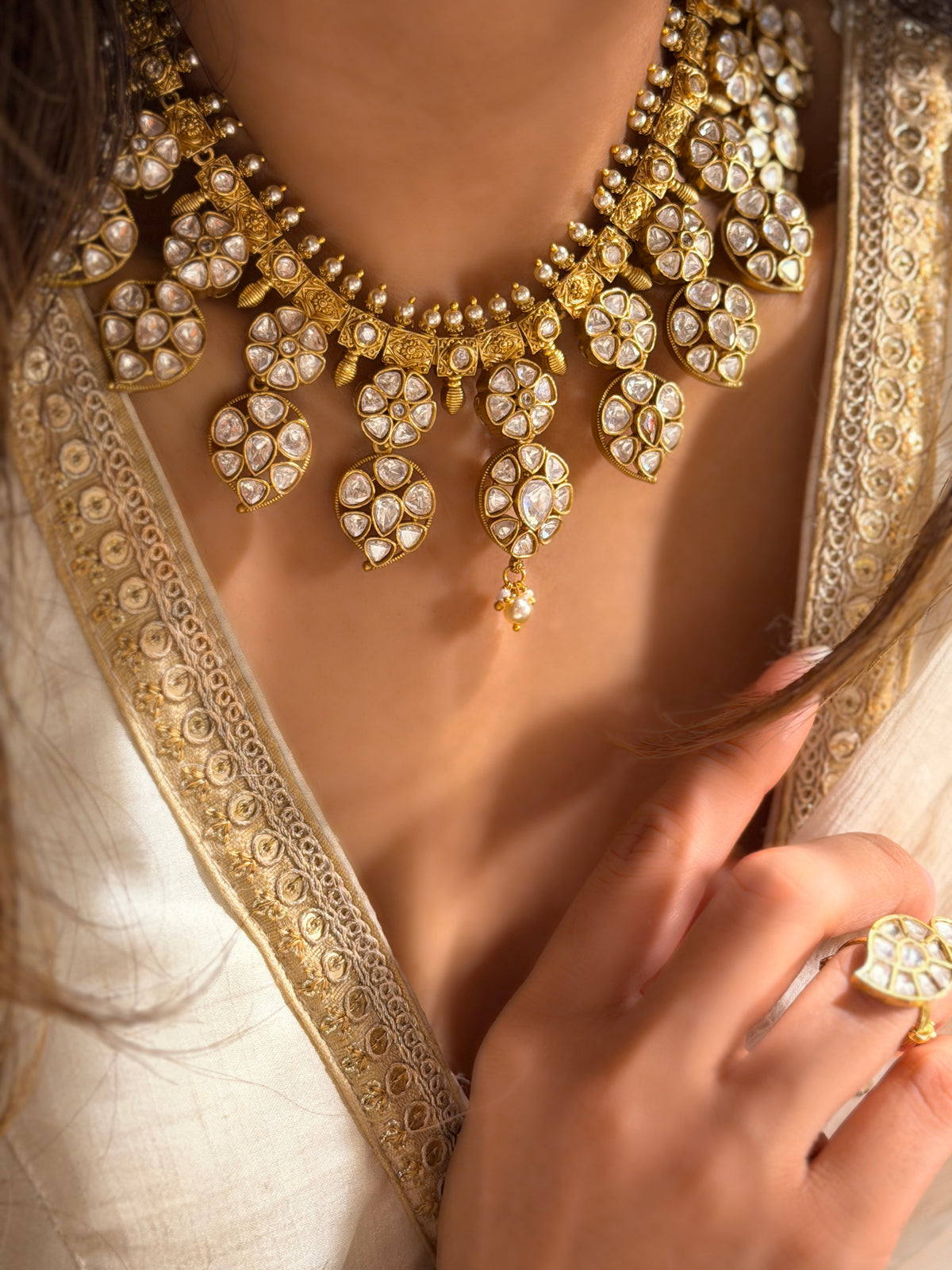 Zarina Leaf Cascade Necklace