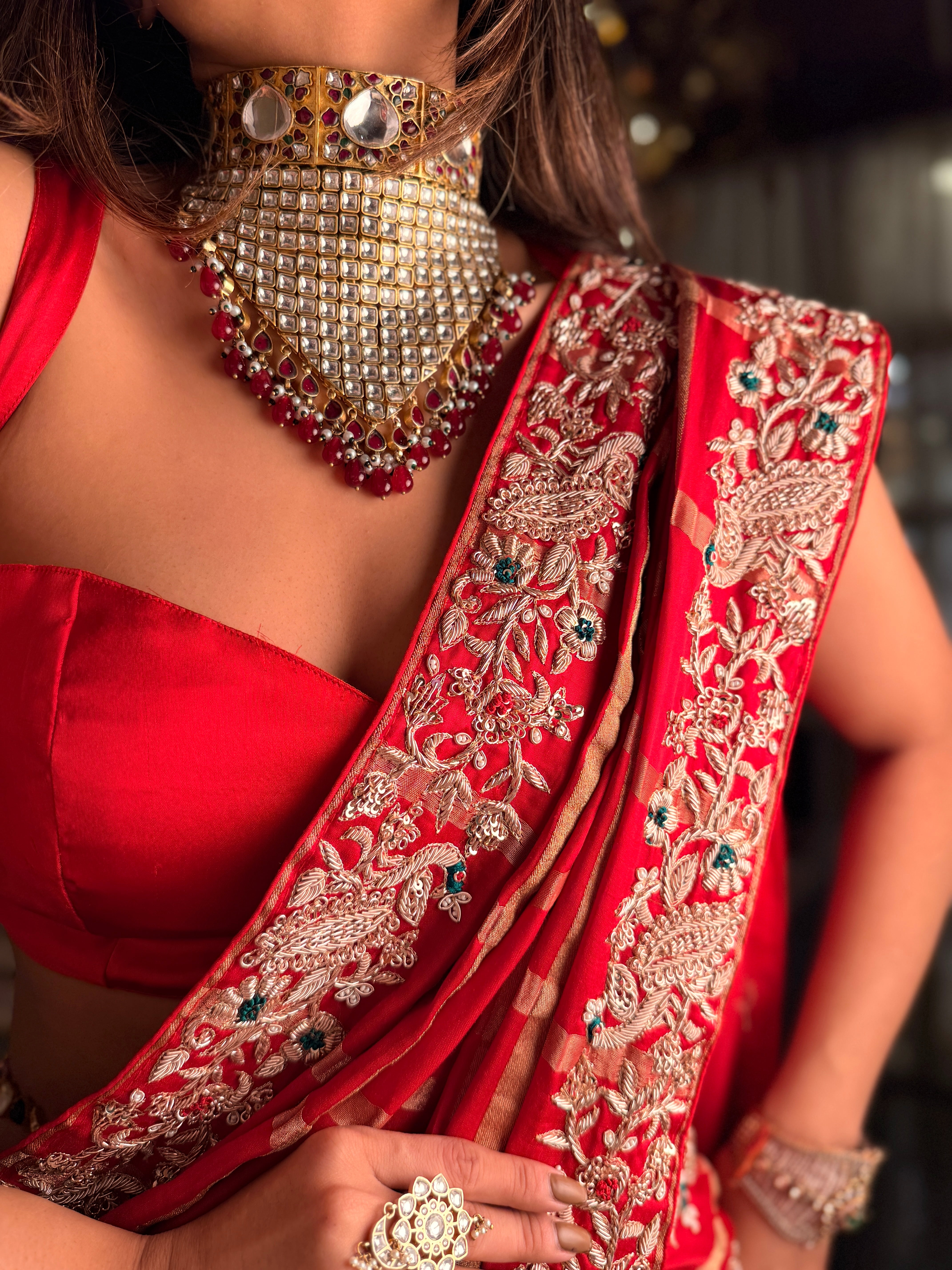 Sindoori shringar Saree