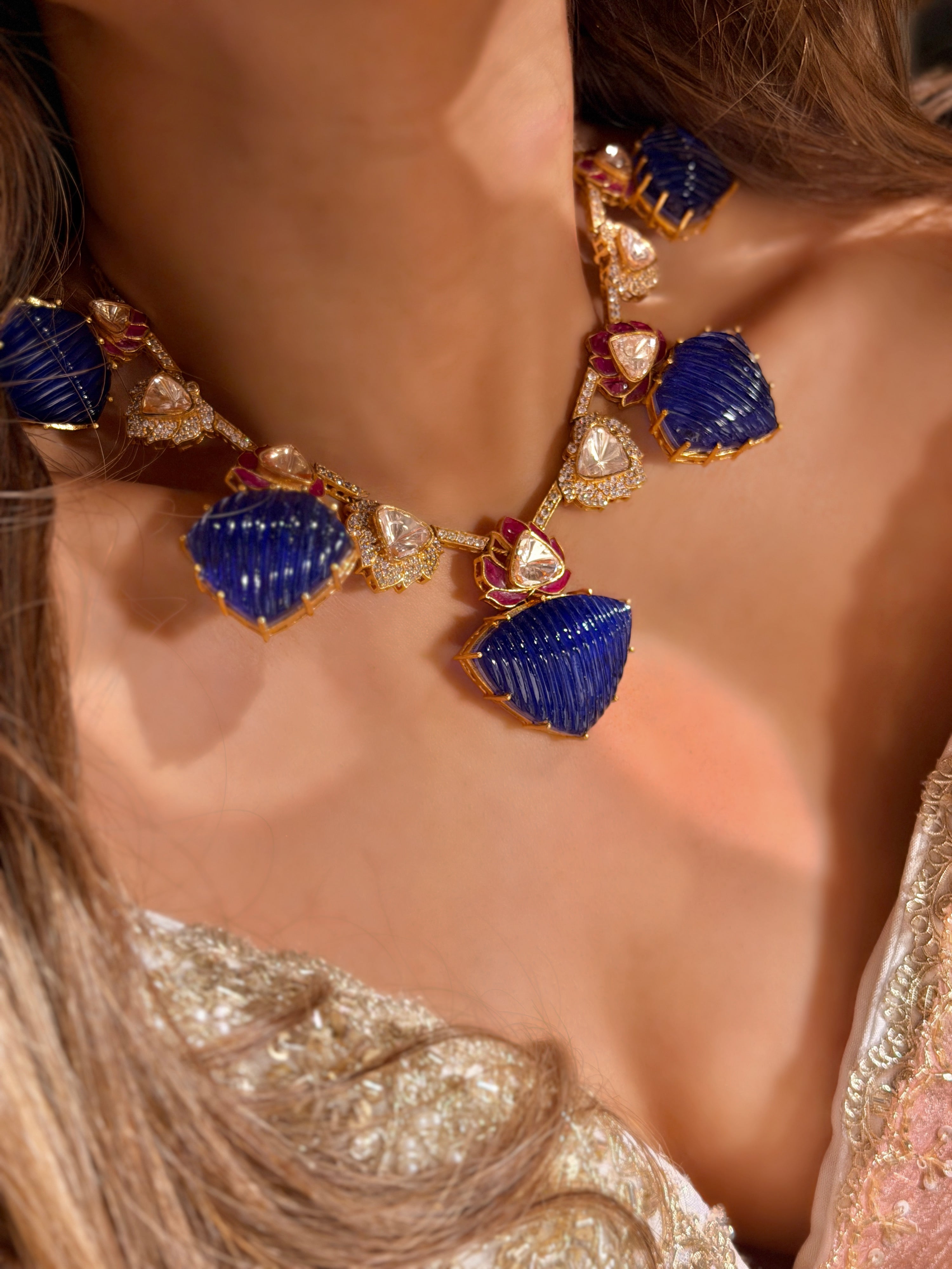Sapphire Bloom Necklace