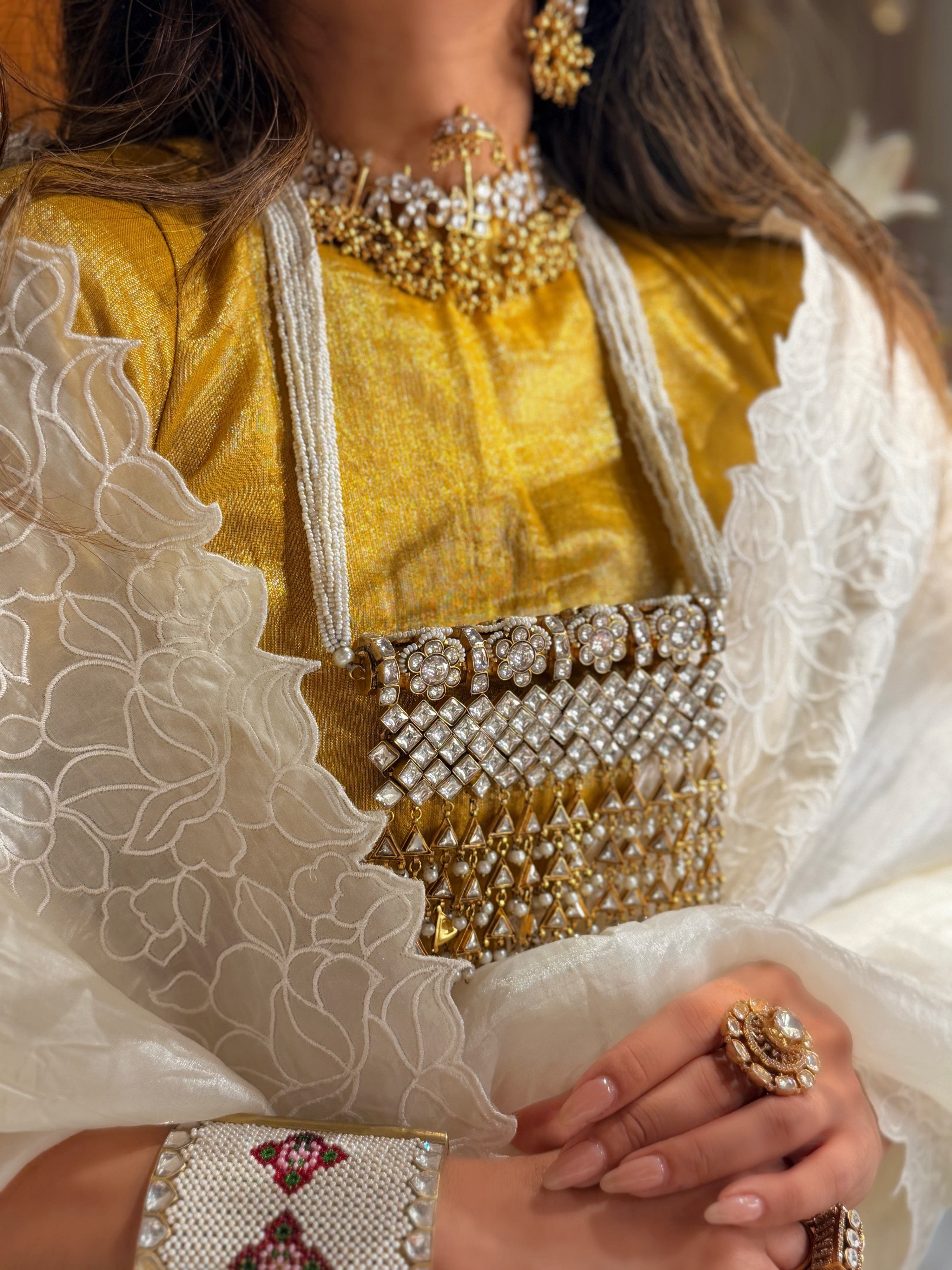 Sheesh Mahal Kundan Necklace- MAHIRA