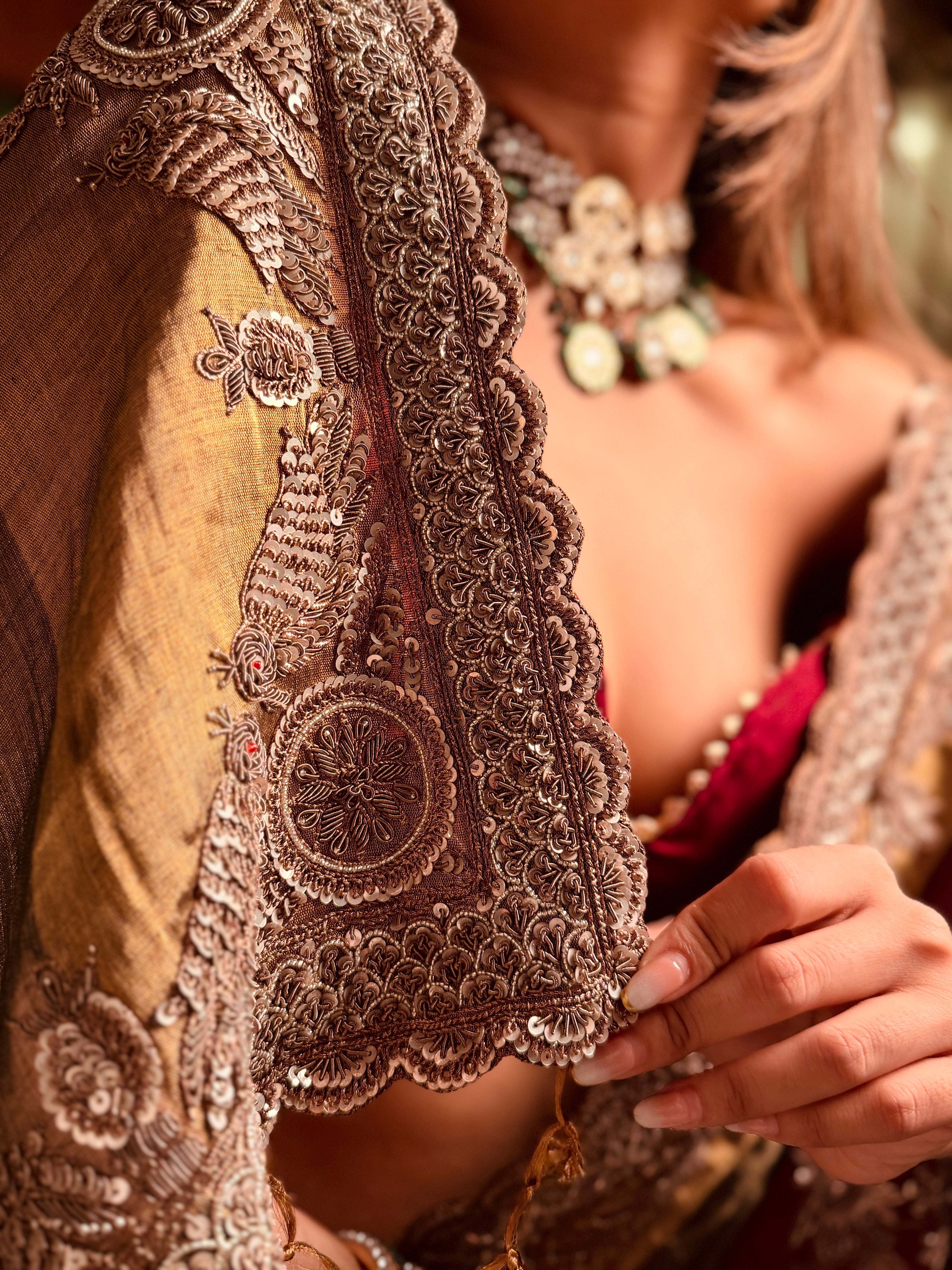 Empress Maroon Regal Saree